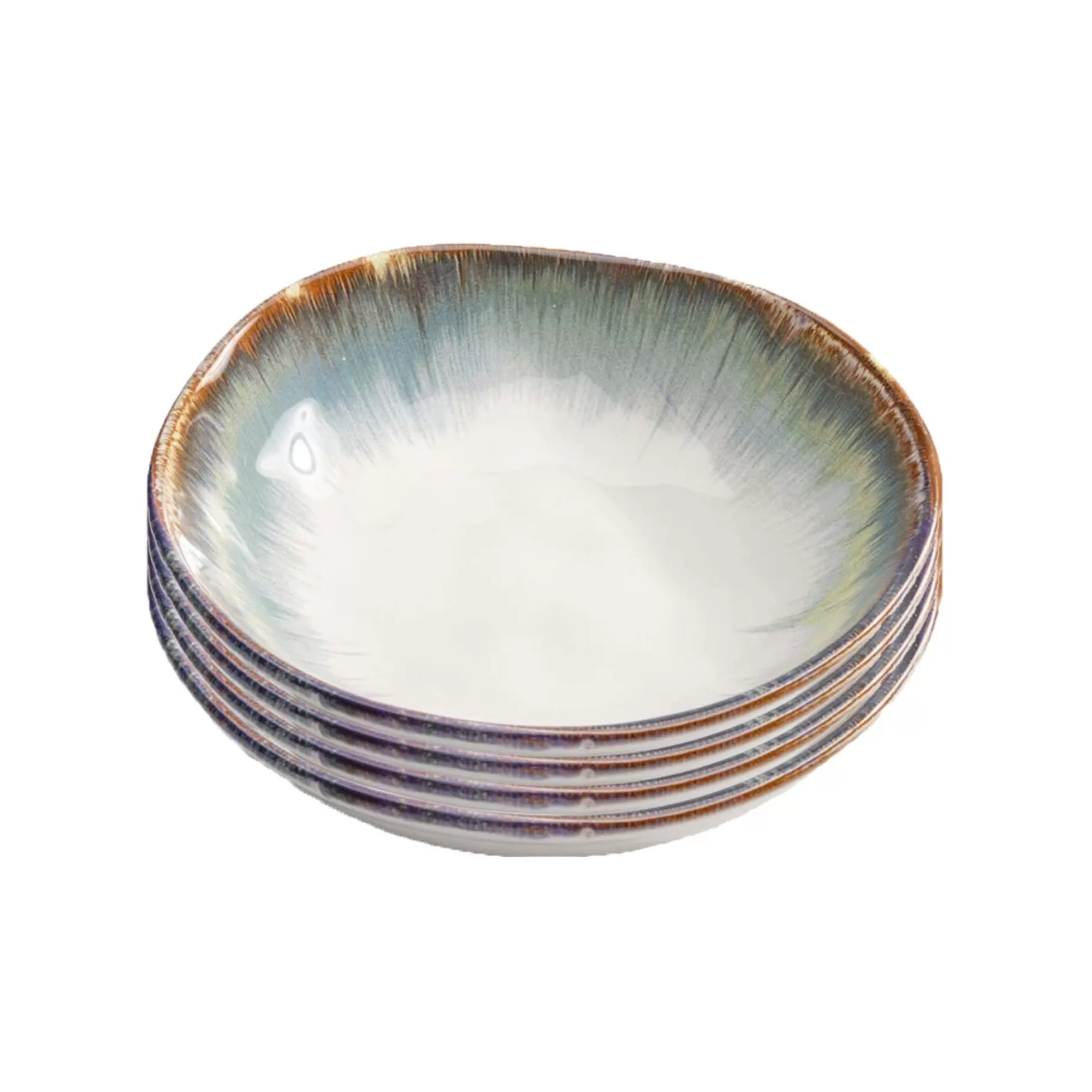 Flash Sale Assiettes Creuses Organic Bleues 20cm Set De 4 Vaisselle