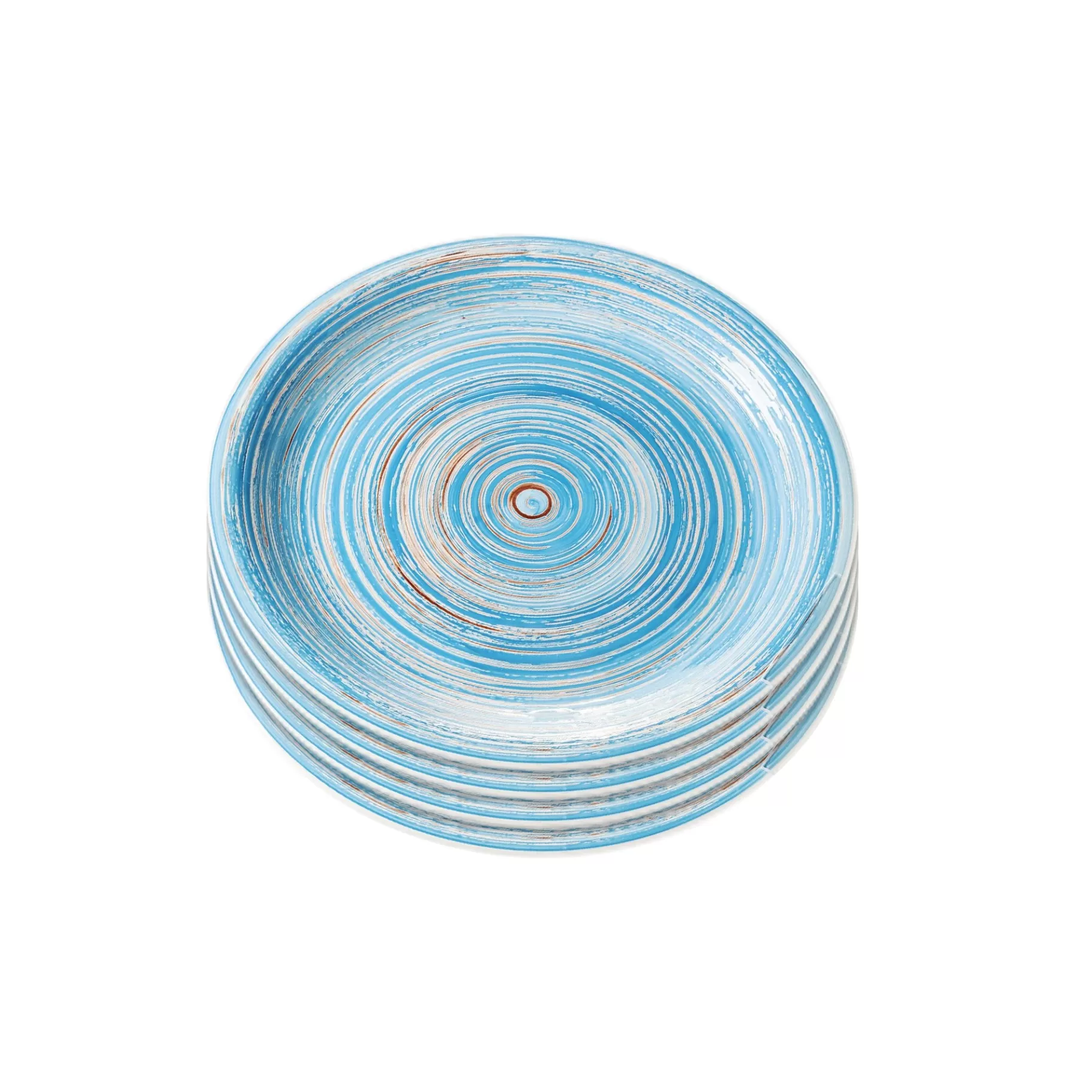 Sale Assiettes Swirl Blue 27cm Set De 4 Vaisselle