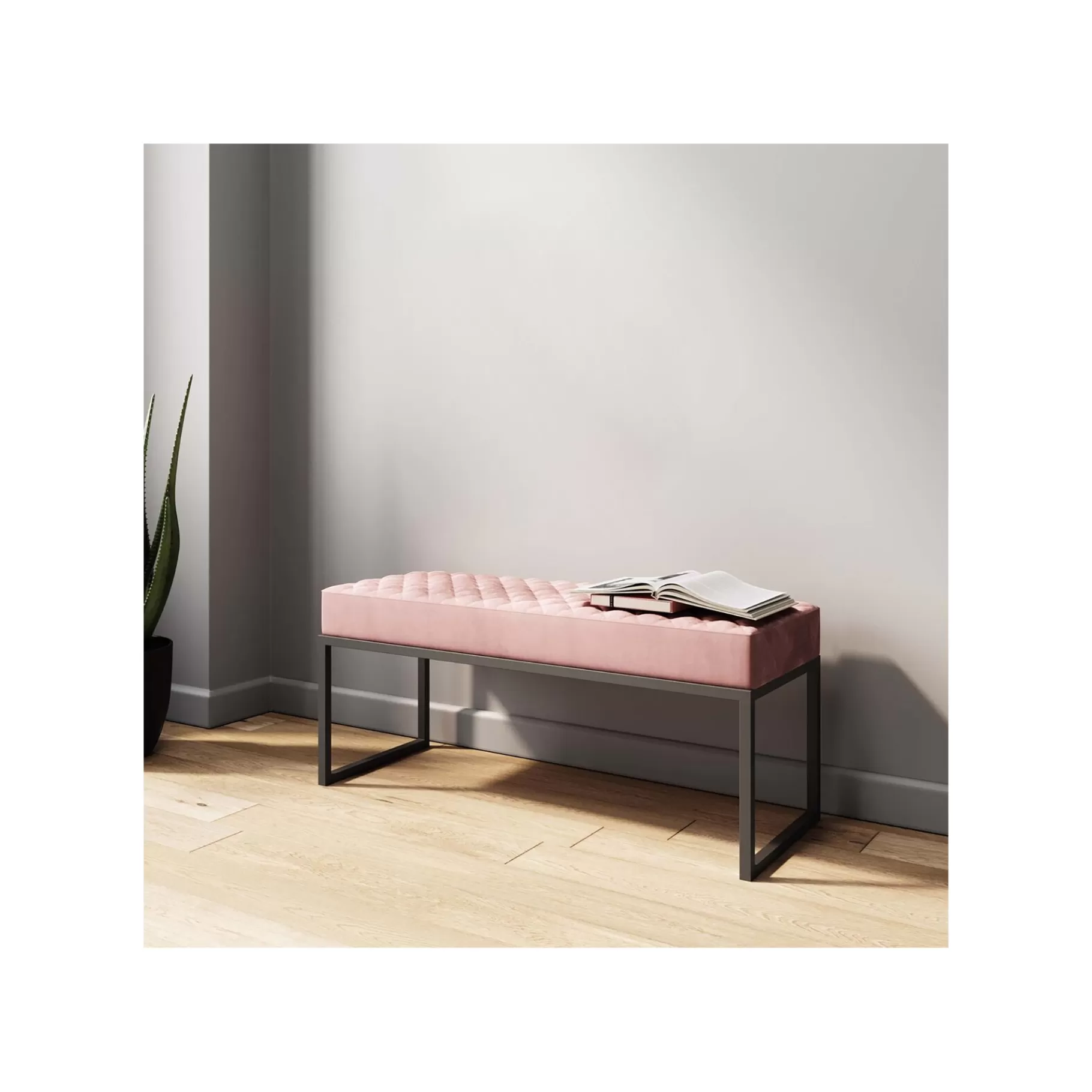 Best Banc Smart 90x40cm Noir Et Rose Banc