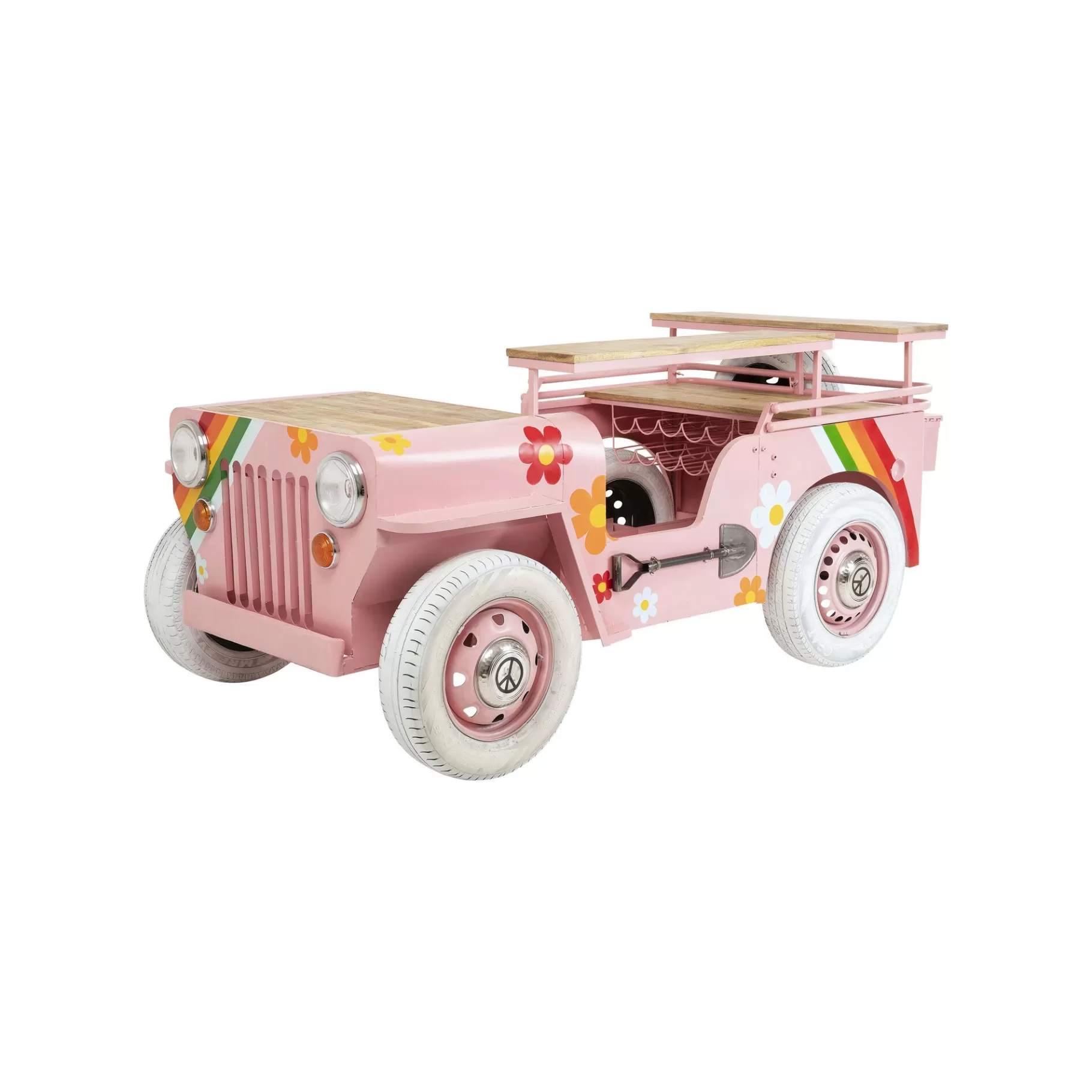 Fashion Bar Flower Power Voiture Rose Bar & Tabouret De Bar