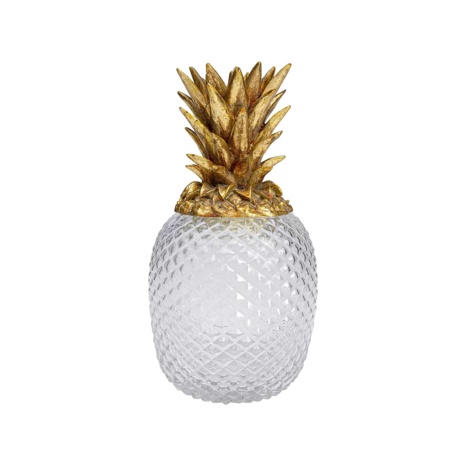 Store Boîte Ananas Transparent Et Doré 31cm Boîte