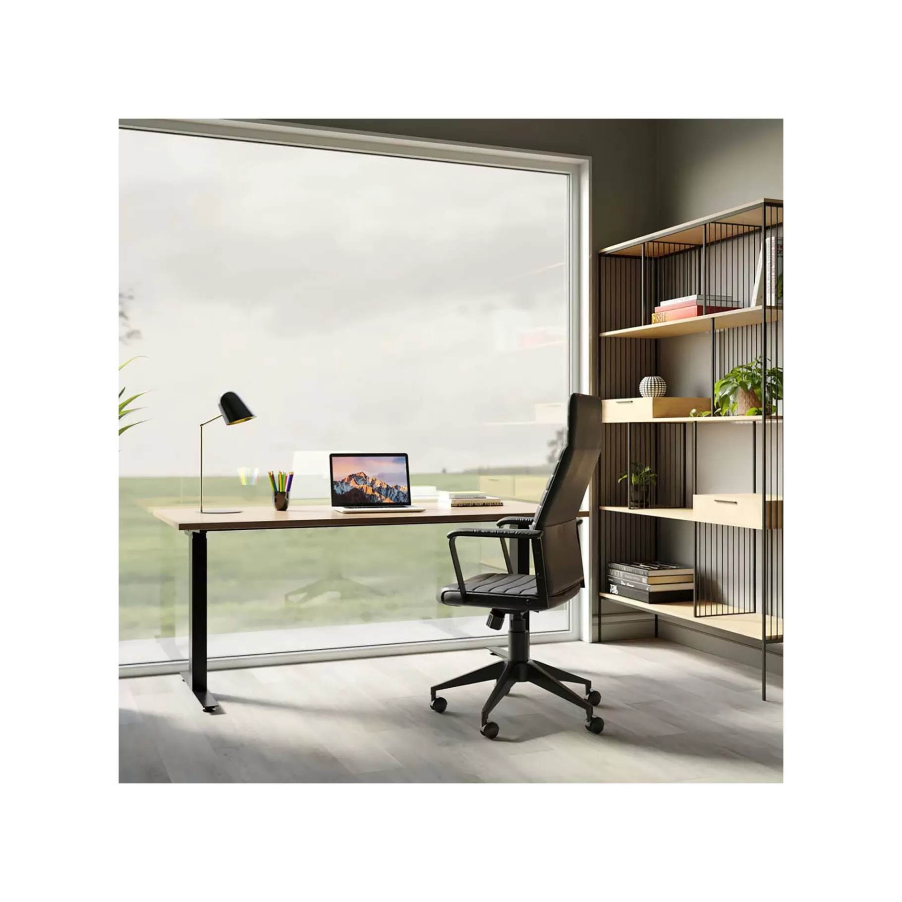 Fashion Bureau Smart Jackie Chêne Noir 160x80cm Bureau