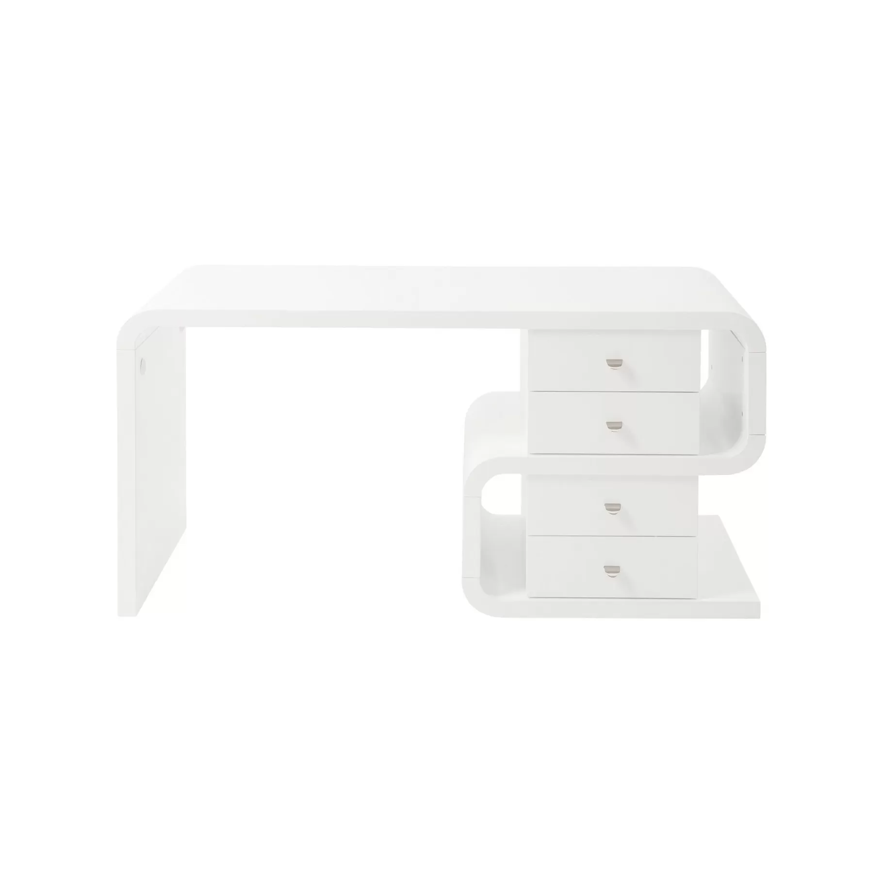 Fashion Bureau Snake Blanc 4 Tiroirs 150x70cm Bureau