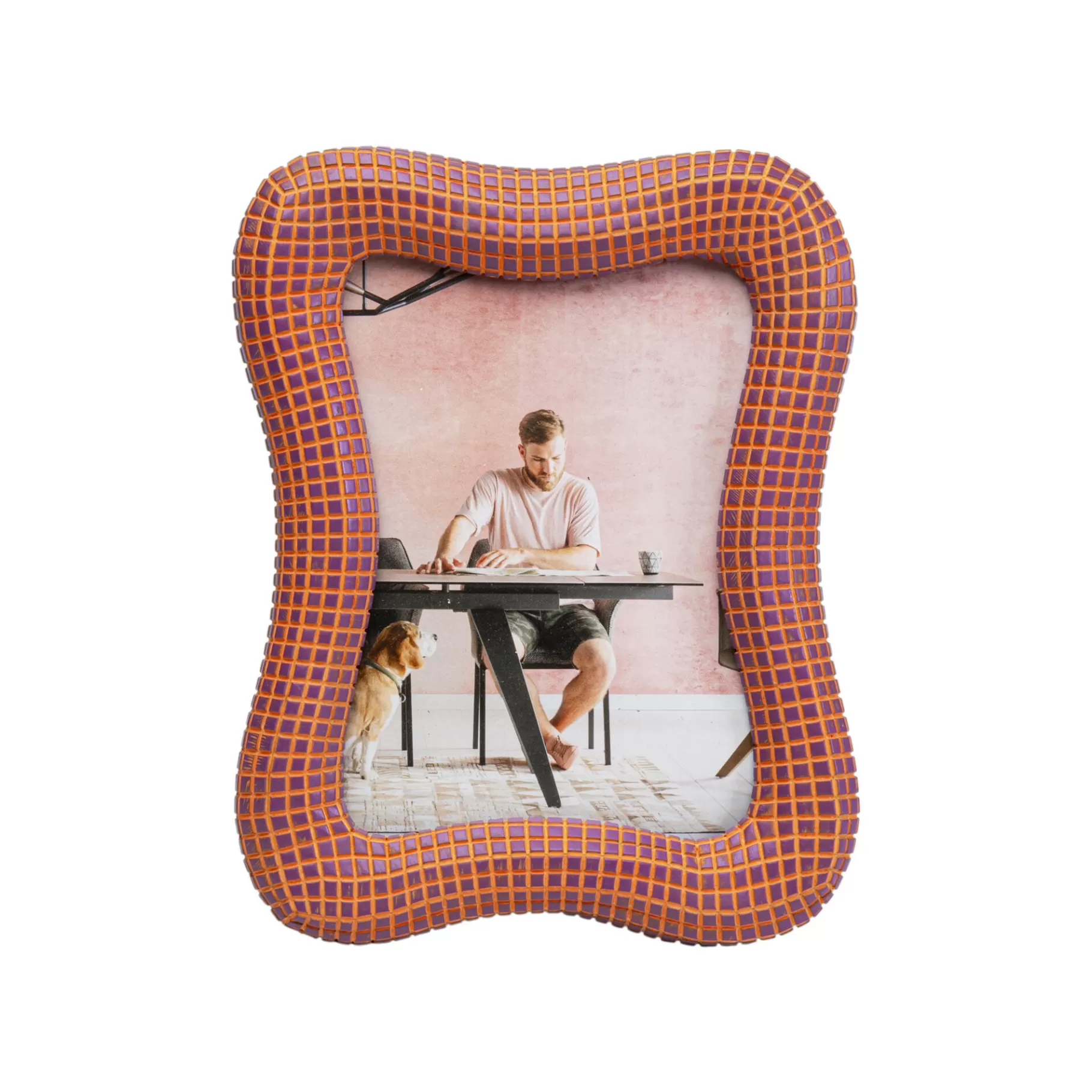 Shop Cadre Photo Wavy 18x23cm Orange Cadre Photo