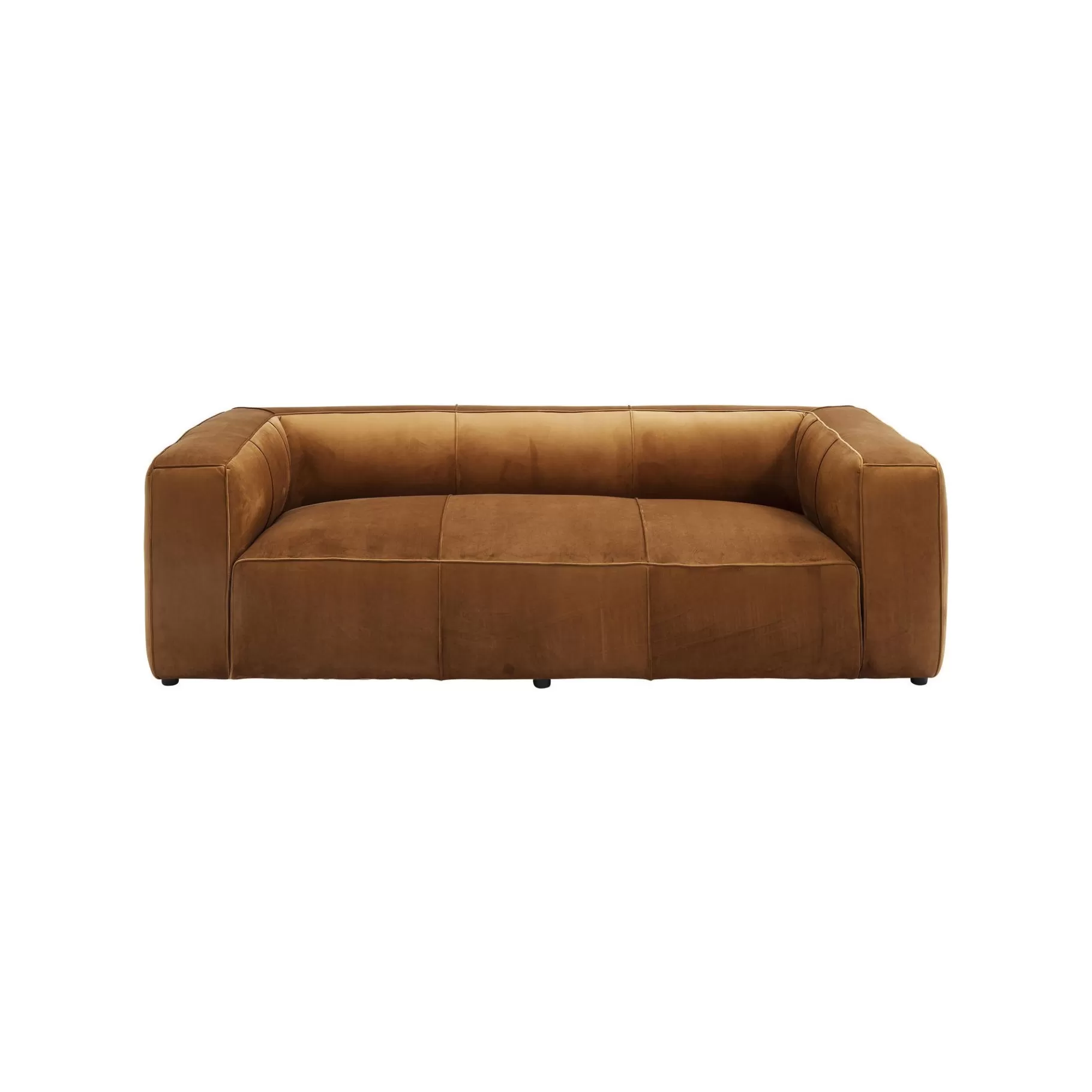 Flash Sale Canapé Cubetto 3 Places Velours Marron Canapé & Banquette