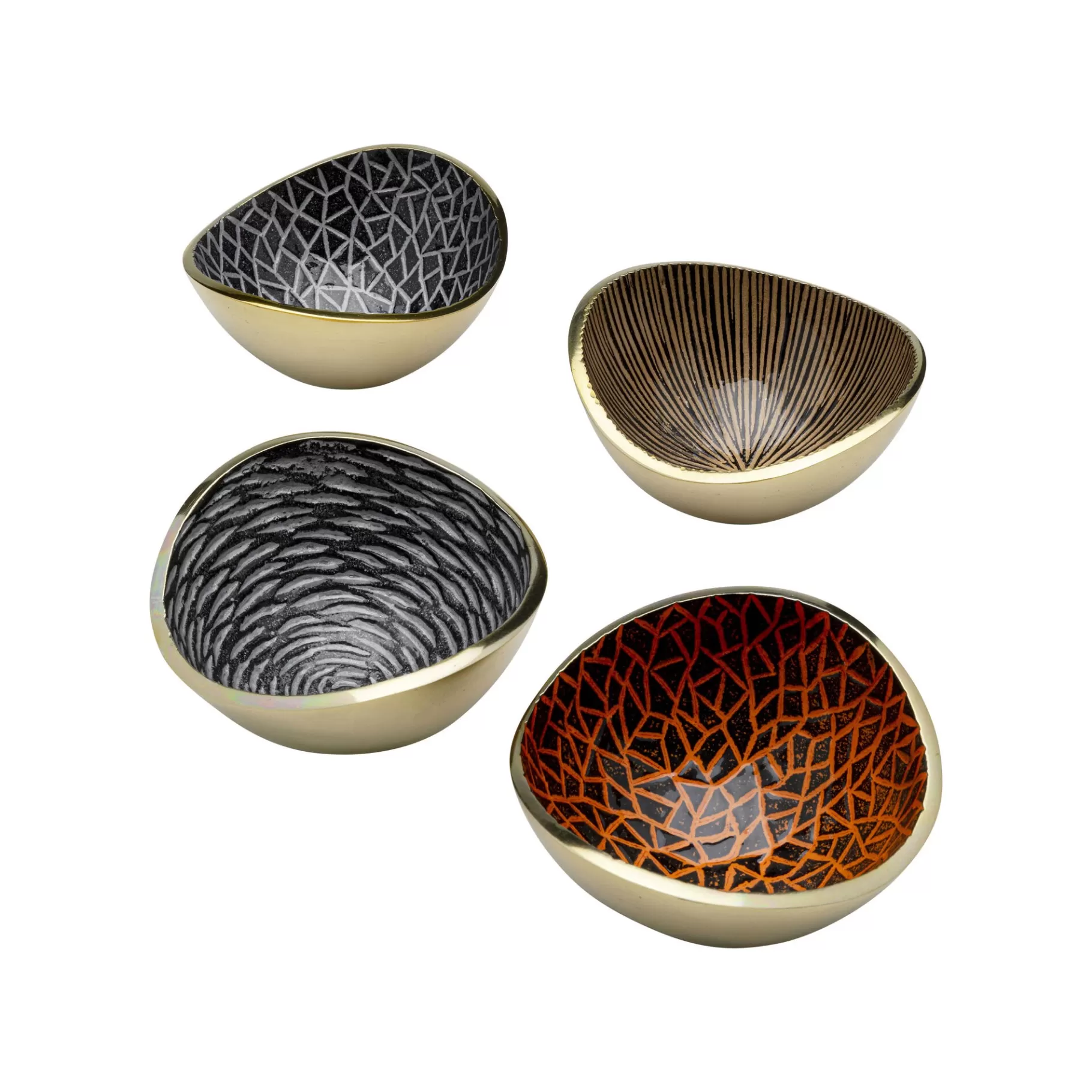 Store Coupes Samba Crackle Set De 4 Vaisselle