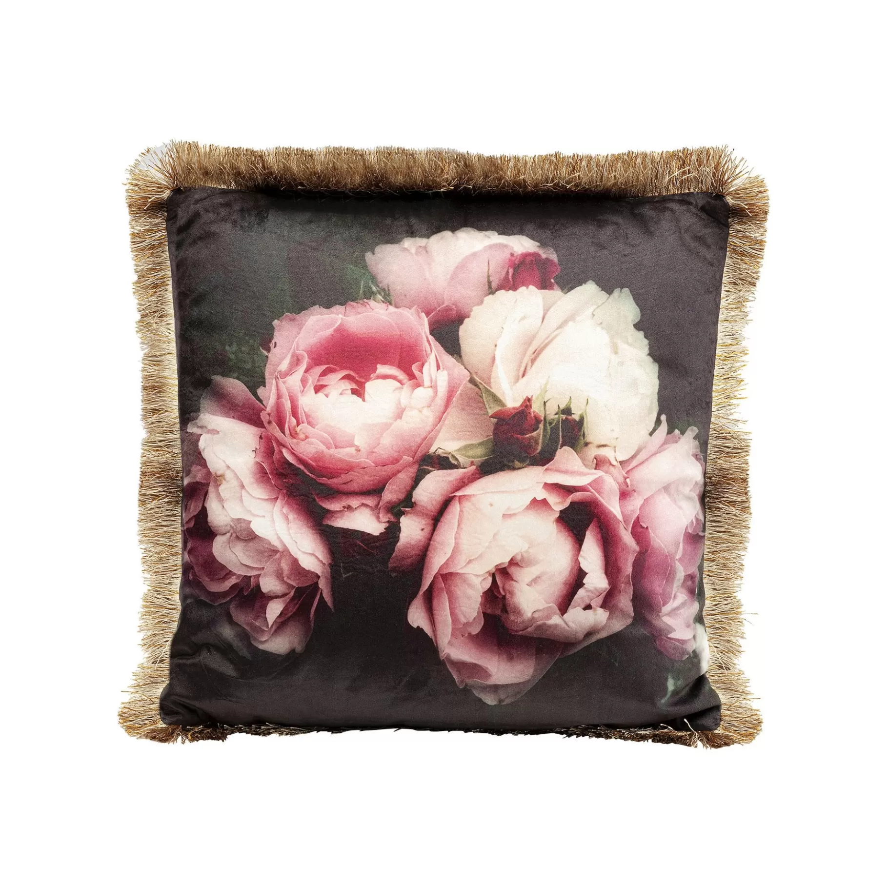 Shop Coussin à Franges Pivoines Coussin & Plaid