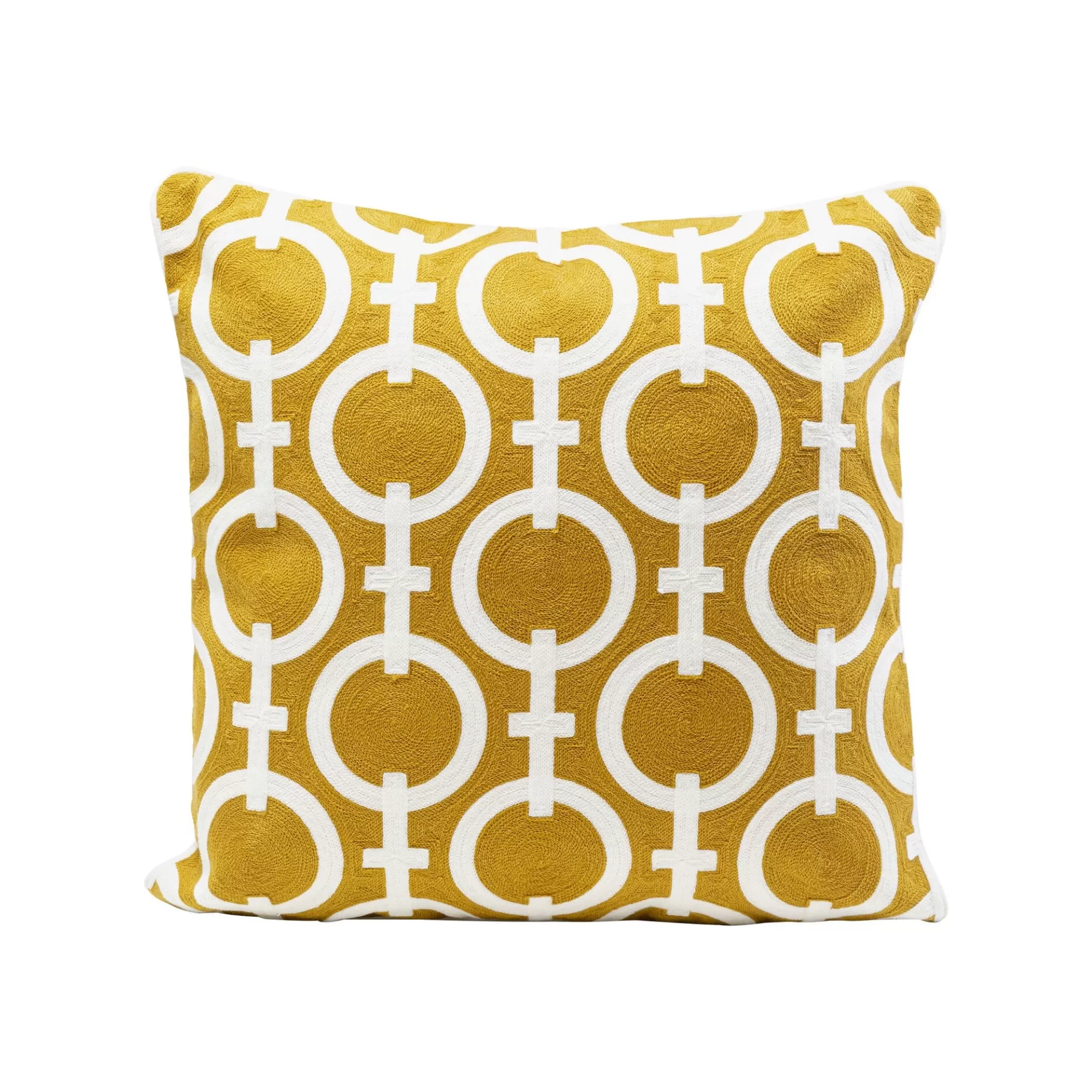 Cheap Coussin Catena Chain Jaune Et Blanc Coussin & Plaid