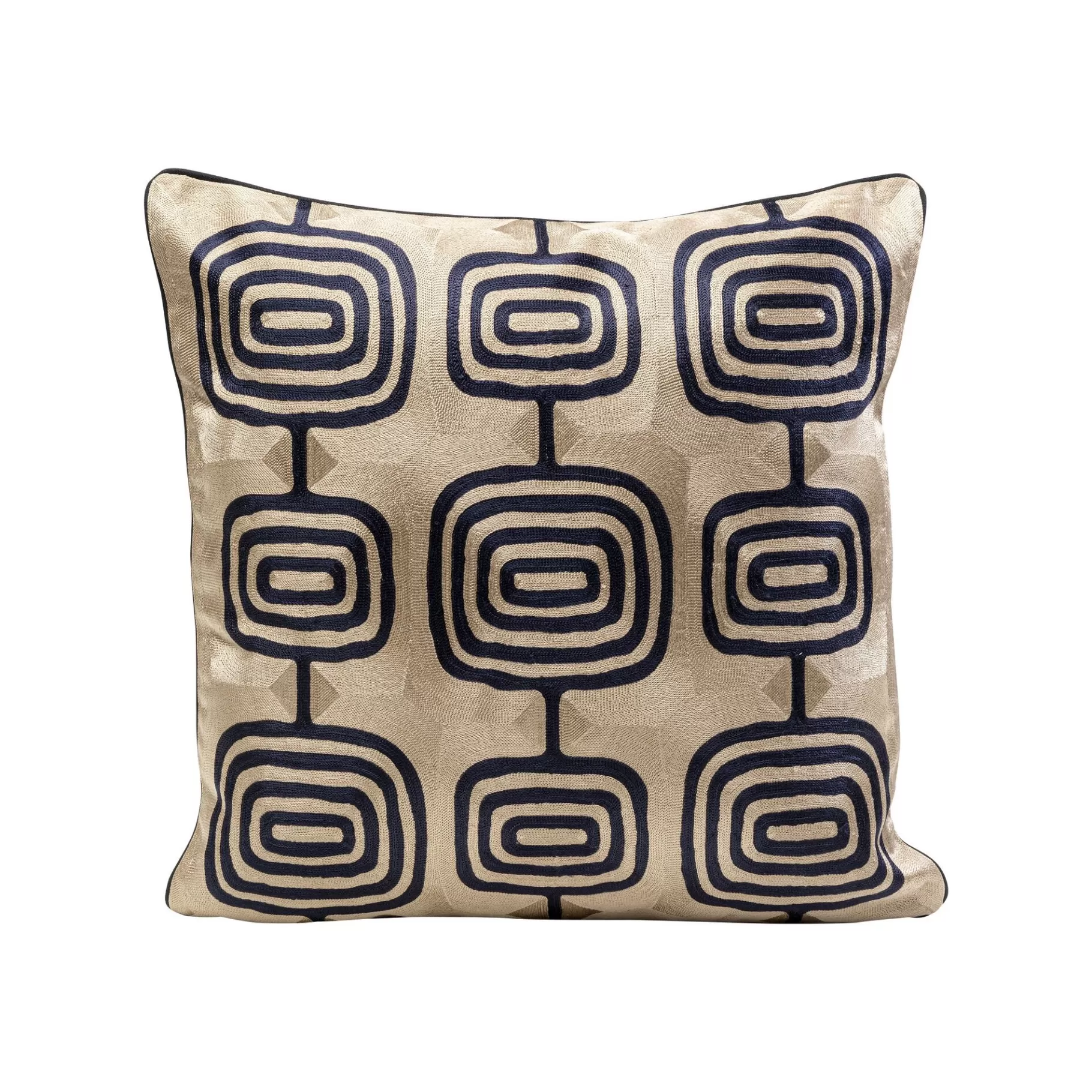 Store Coussin Catena Square Taupe Et Noir Coussin & Plaid