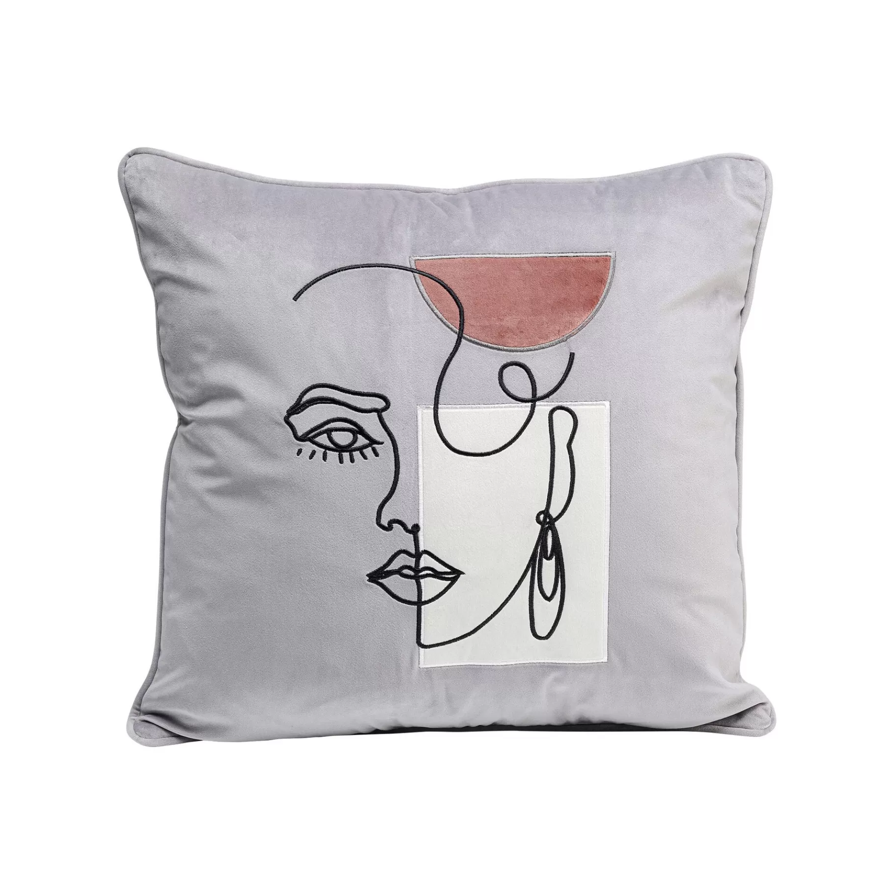 Best Coussin Gris Visage Femme Coussin & Plaid