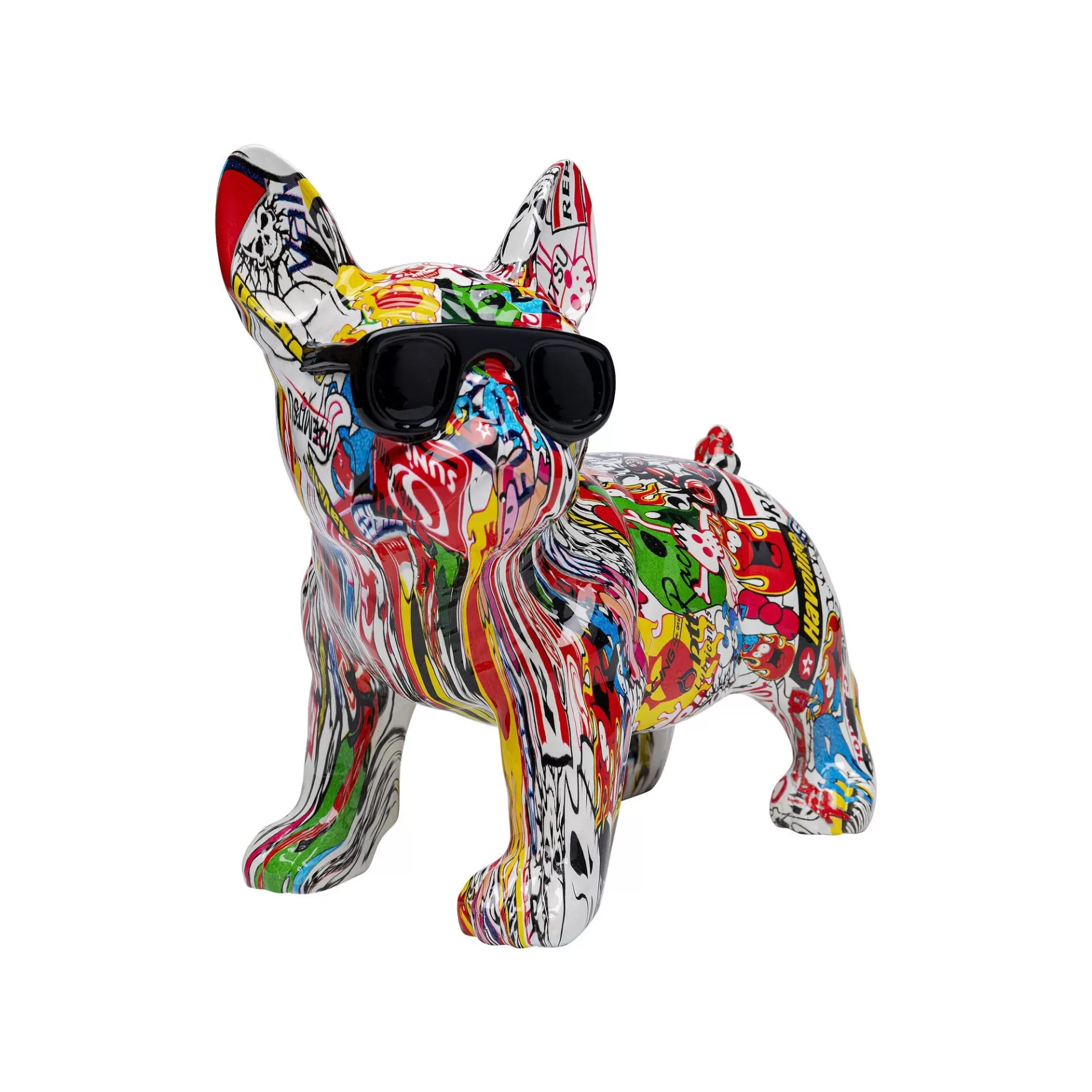 Store Déco Bouledogue Graffiti Lunettes Déco