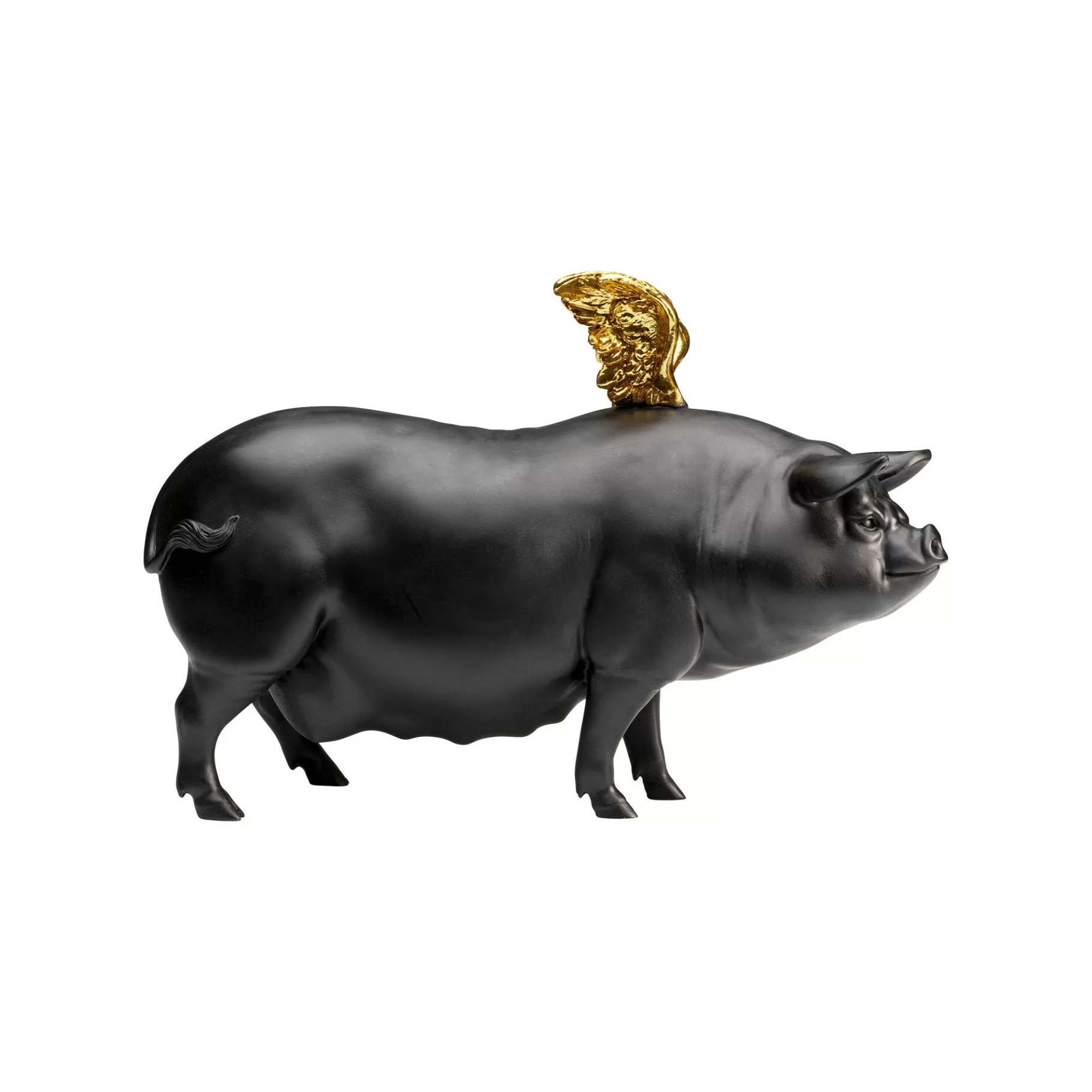 Flash Sale Déco Cochon Noir Ailes Dorées Déco