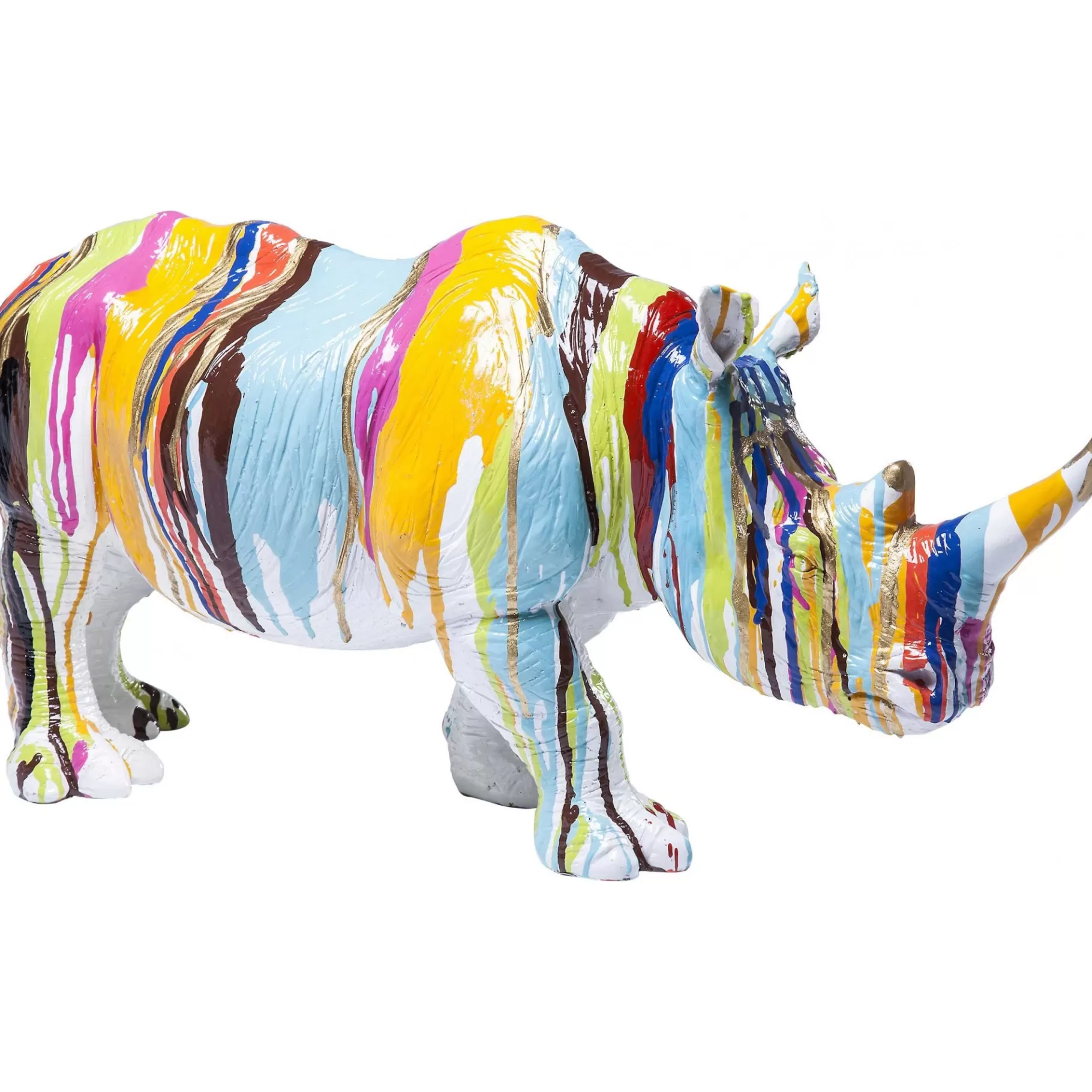 Flash Sale Déco Rhino Blanc Coulées De Peinture 55cm Déco