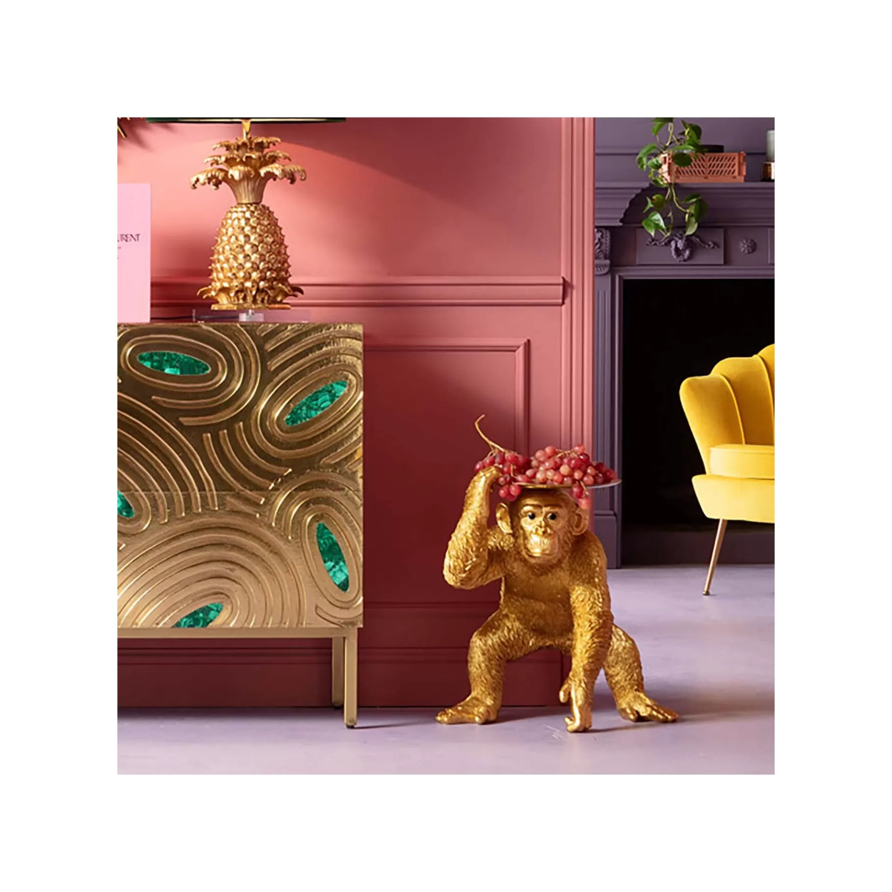 Flash Sale Déco Singe Chimpanzé Majordome Doré Déco