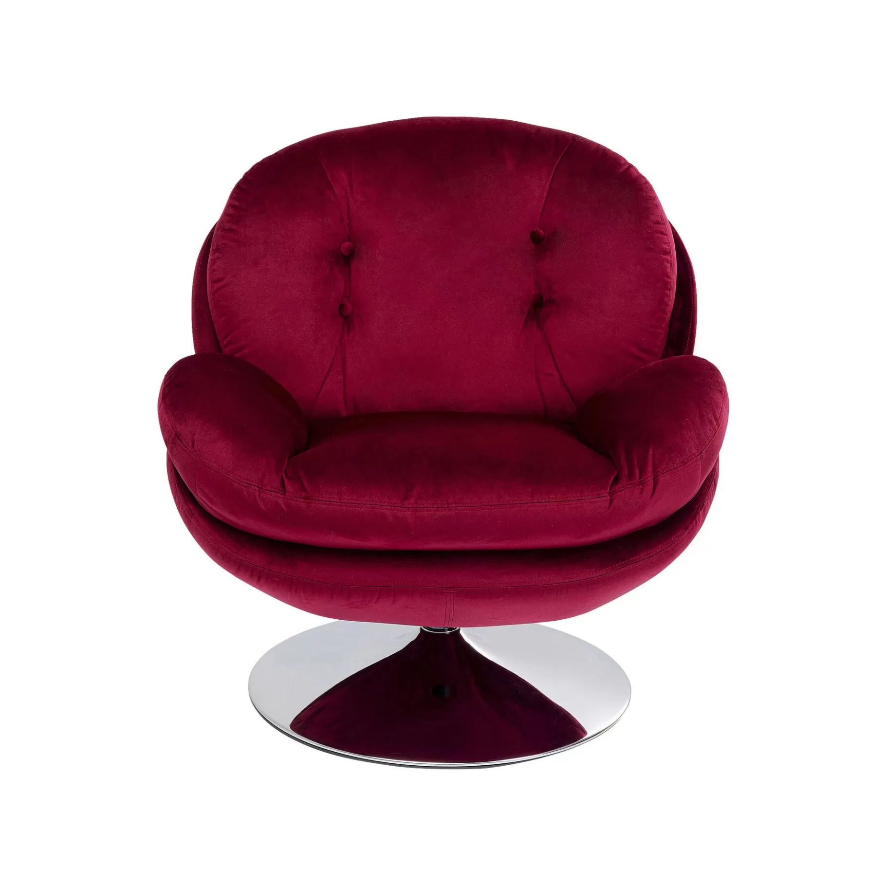 Best Fauteuil Pivotant Cosy Velours Rouge Fauteuil