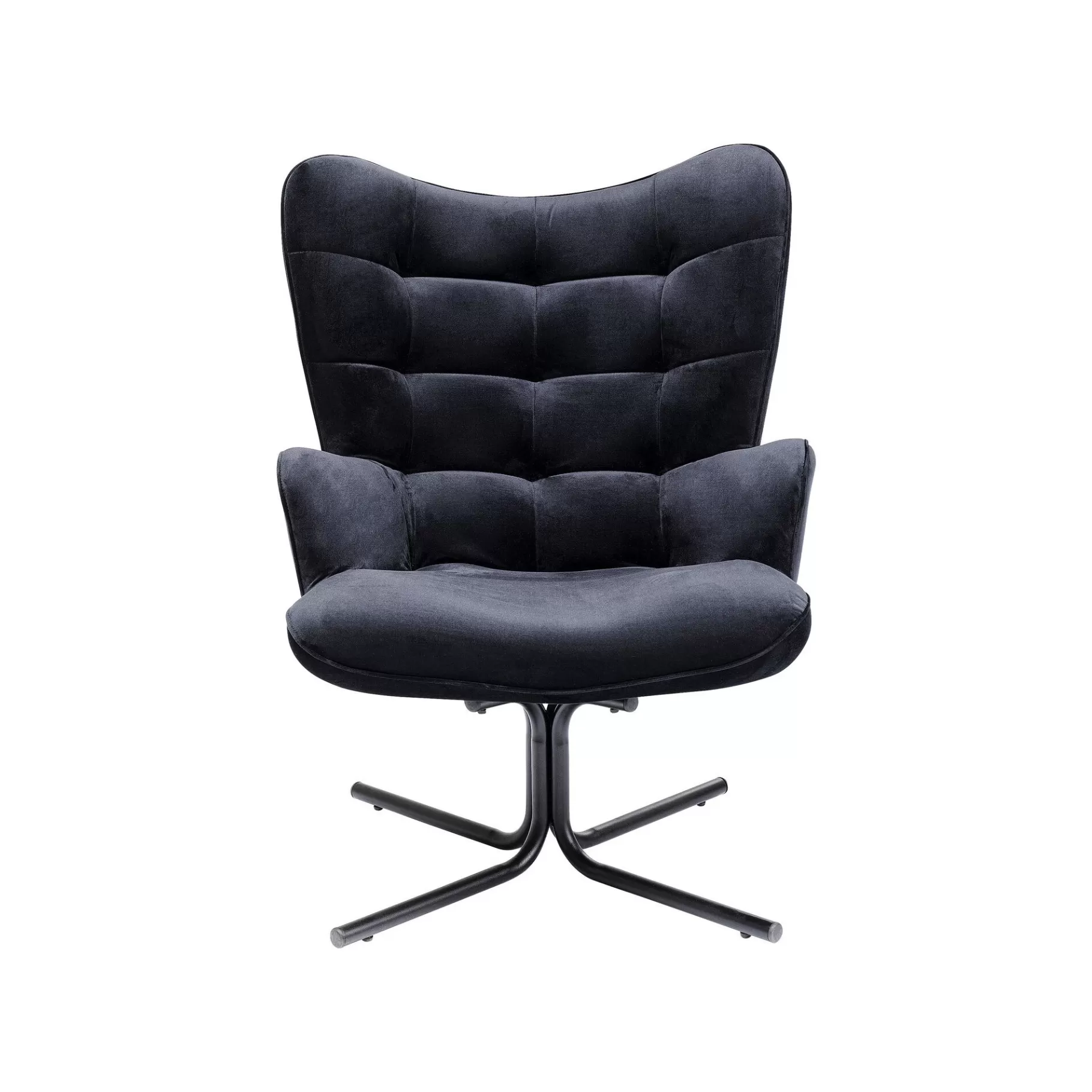 Best Fauteuil Pivotant Oscar Velours Noir Fauteuil | Chaise De Bureau