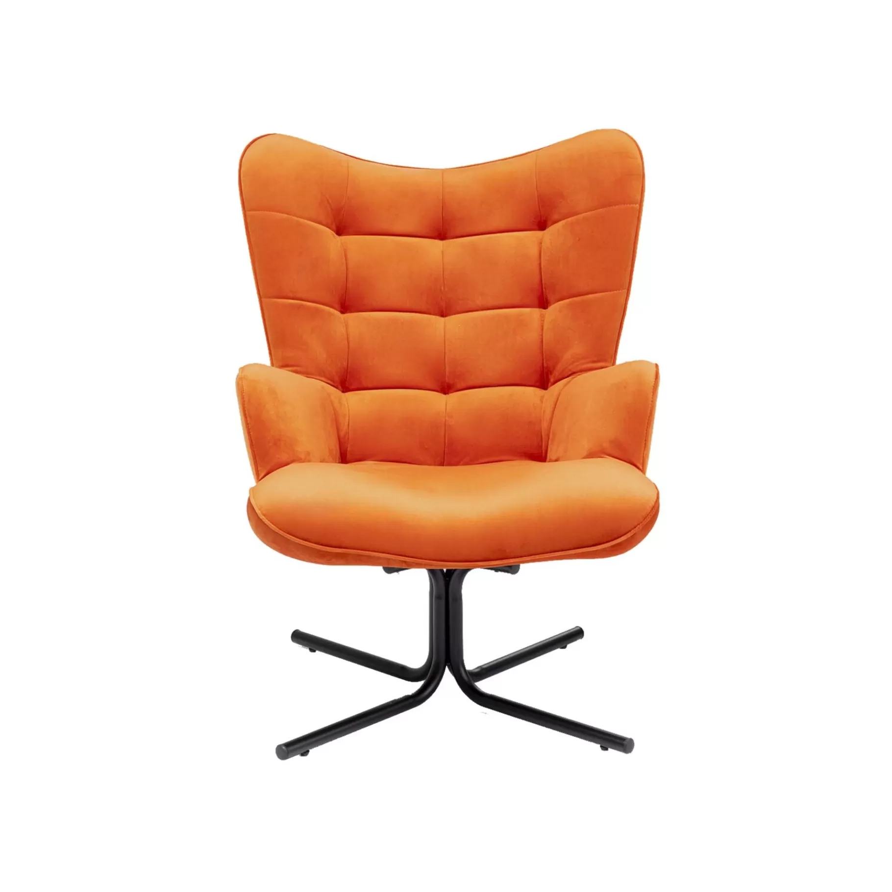 Best Fauteuil Pivotant Oscar Velours Orange Fauteuil | Chaise De Bureau