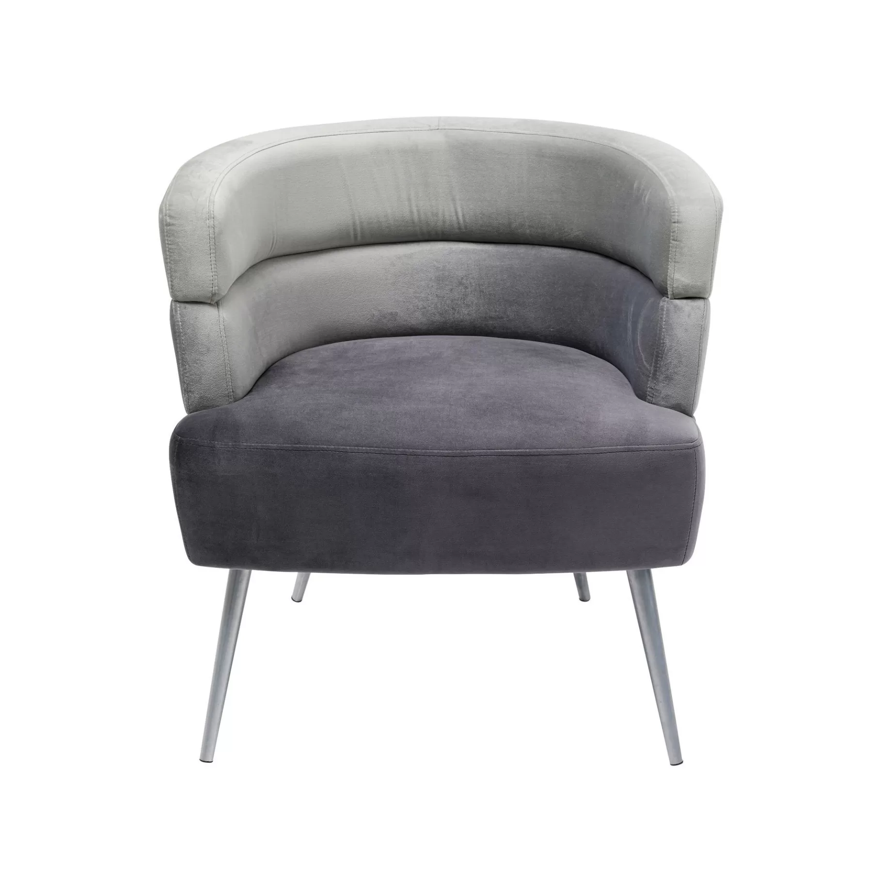 New Fauteuil Sandwich Velours Gris Fauteuil