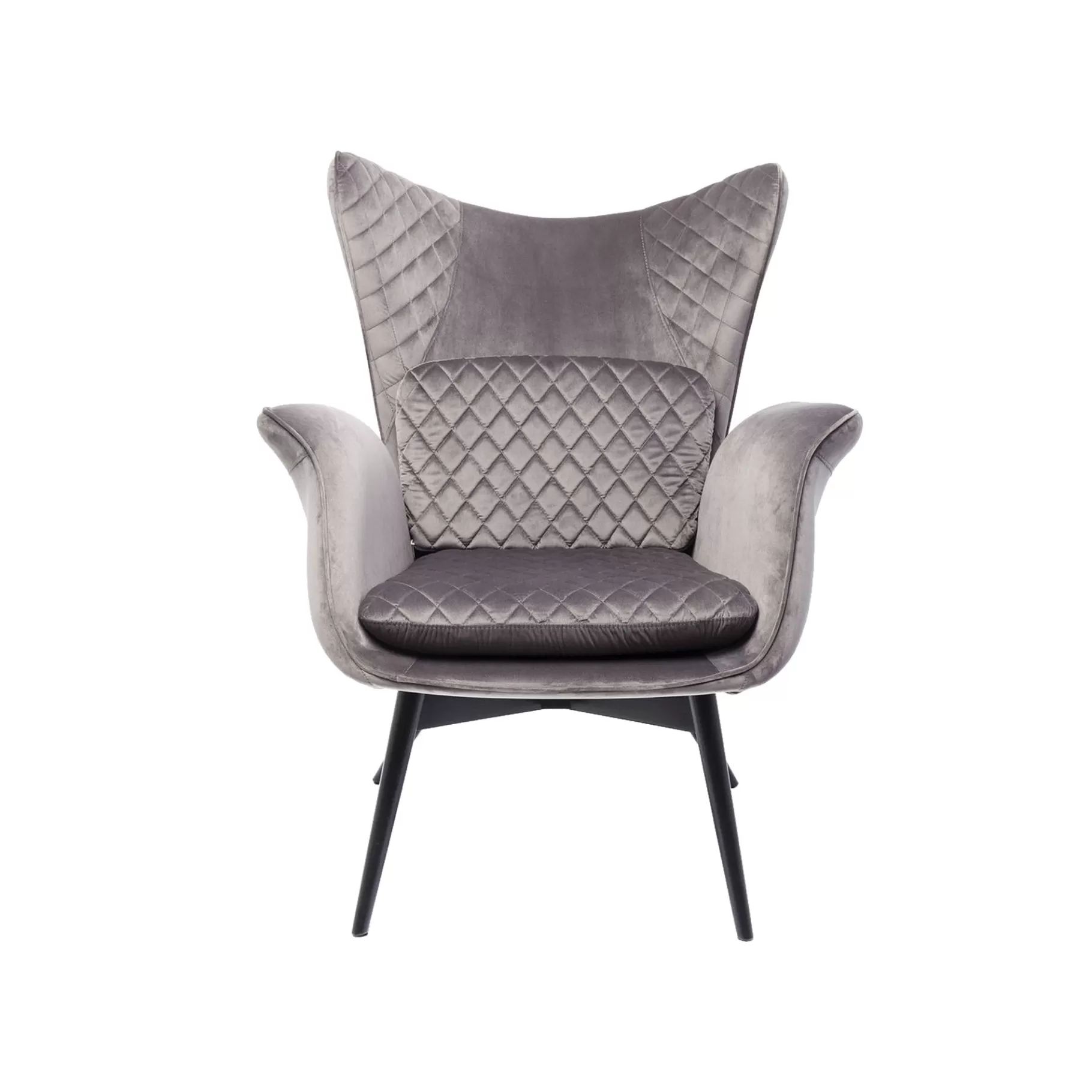 Sale Fauteuil Tudor Velours Gris Fauteuil