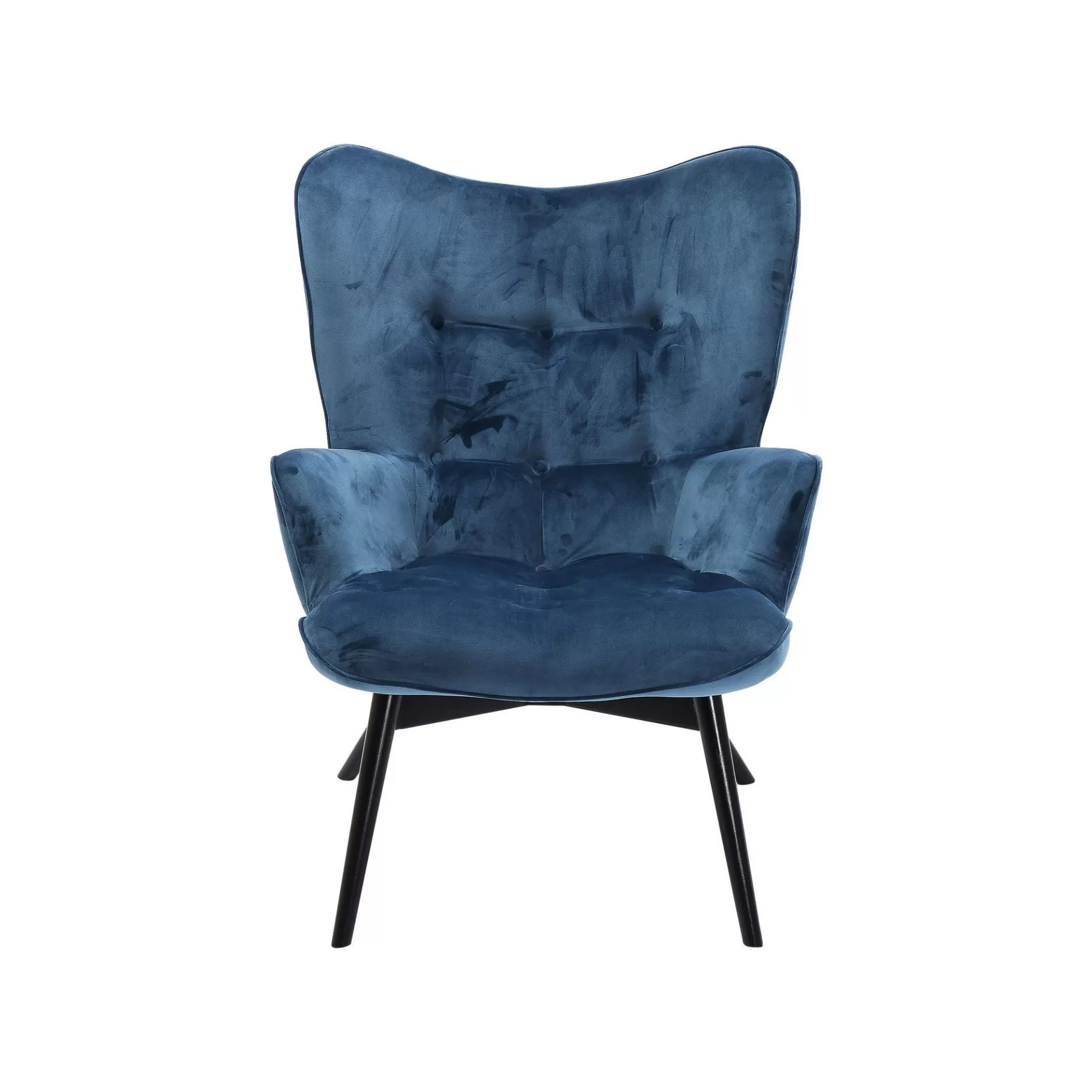 Hot Fauteuil Vicky Velours Bleu Pétrole Fauteuil