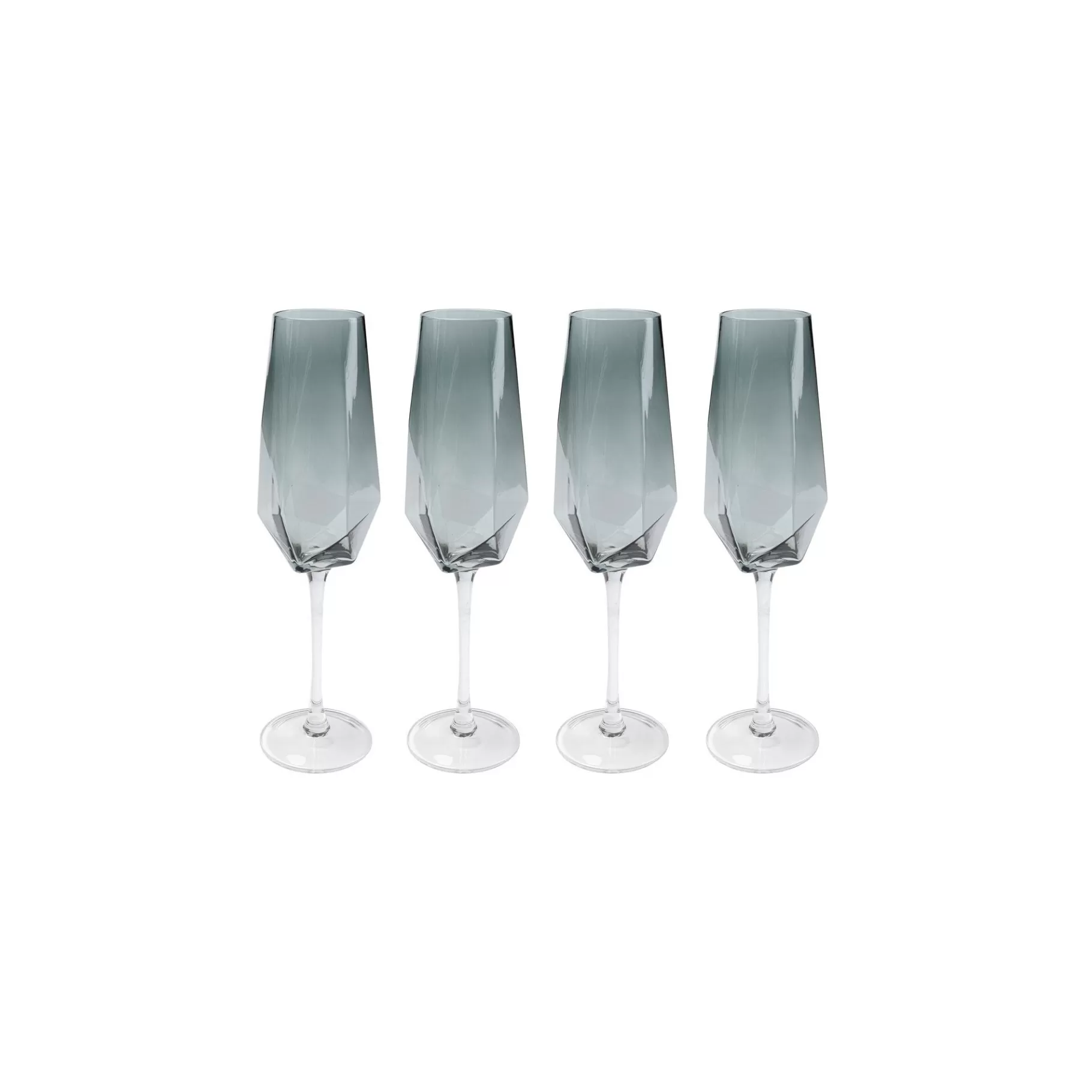 Flash Sale Flûtes à Champagne Diamond Fumé Set De 4 Vaisselle