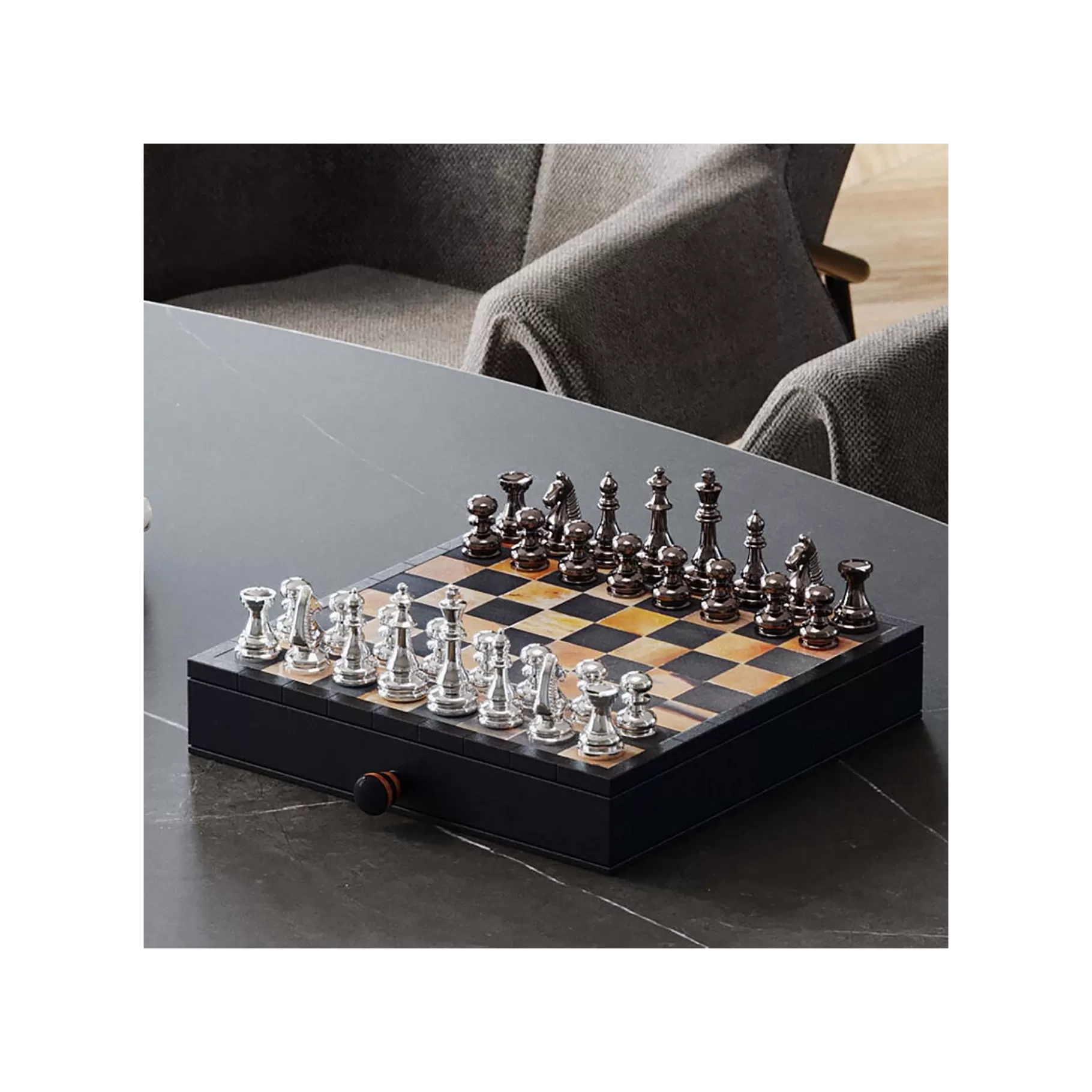 Online Jeu D'échecs Antique Coffret Jeu