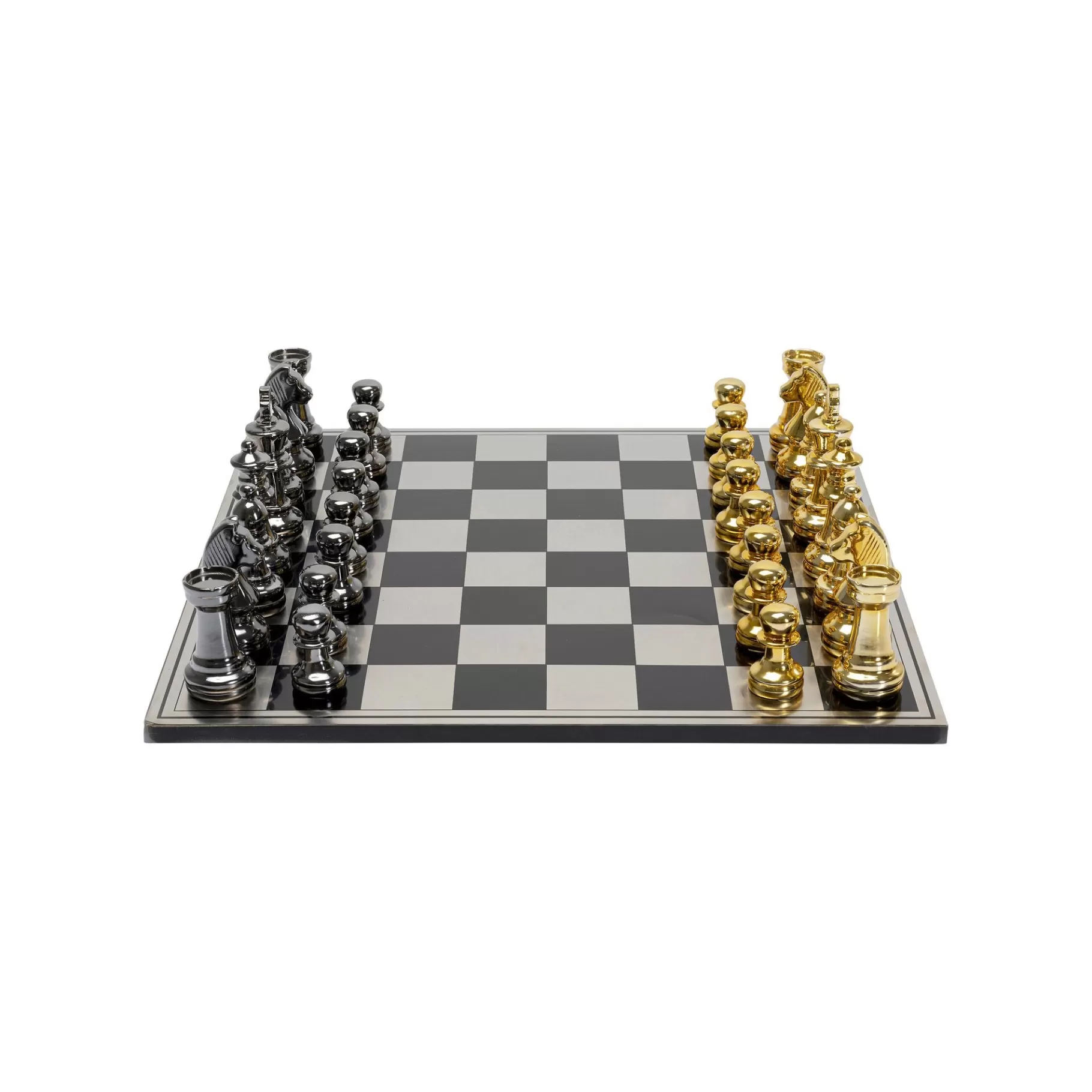 Online Jeu D'échecs Noir Vs Doré 60x60cm Jeu