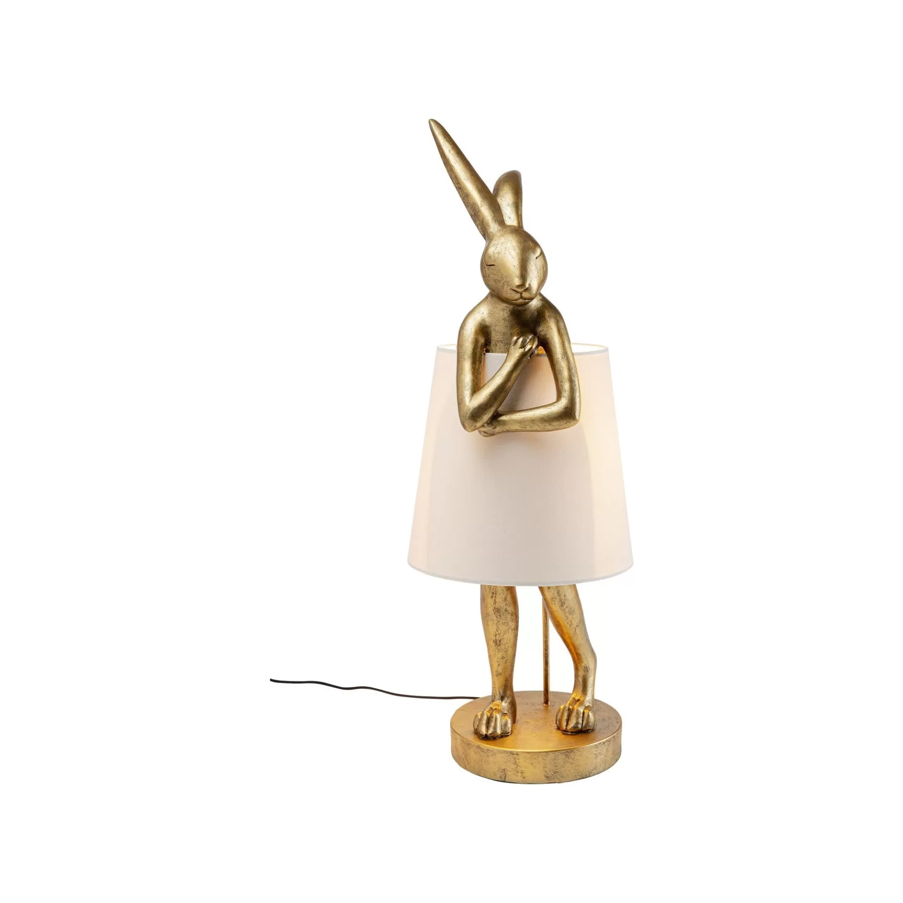 New Lampadaire Animal Lapin Doré 88cm Lampadaire