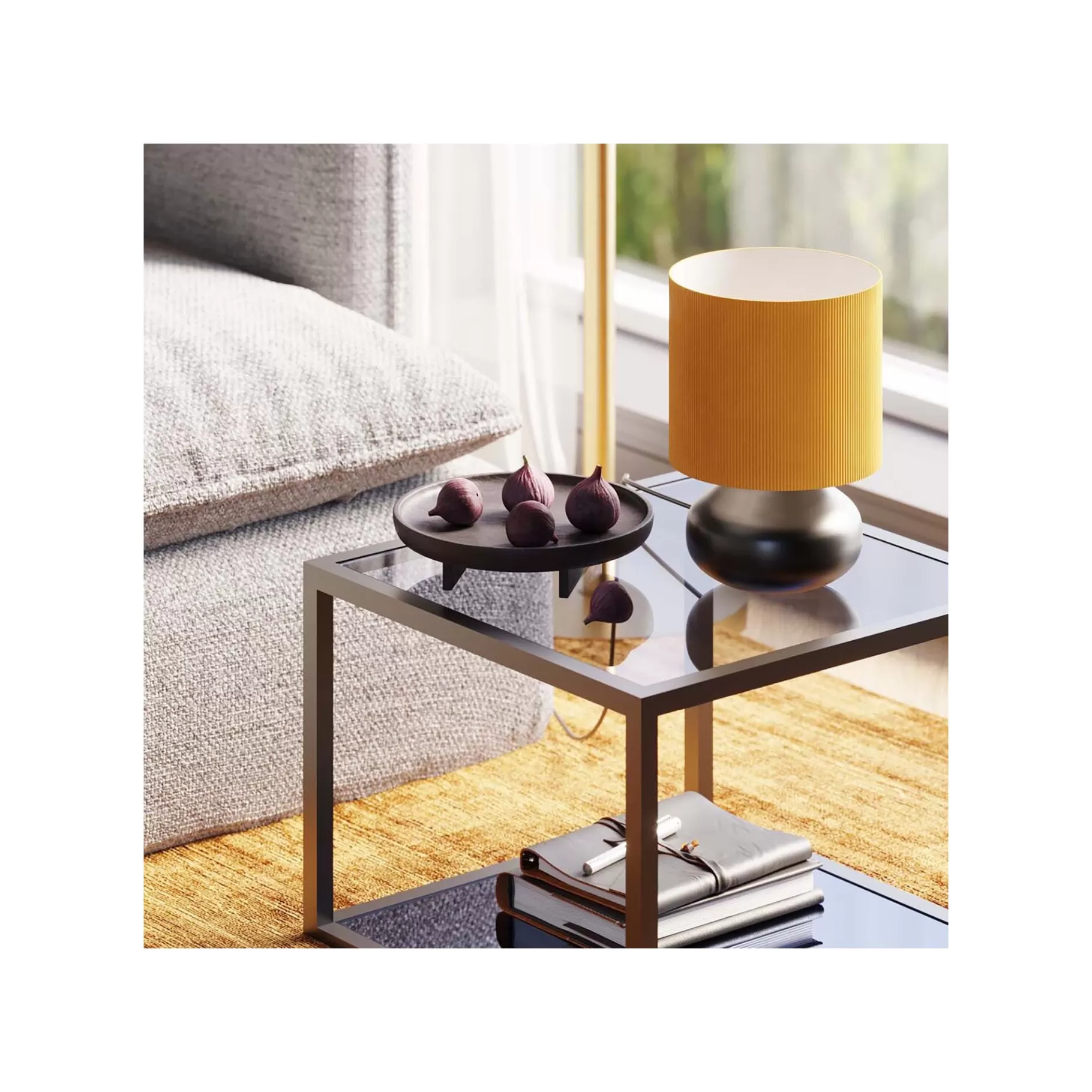 Best Sale Lampe Hit Parade Noire Et Orange Lampe De Table