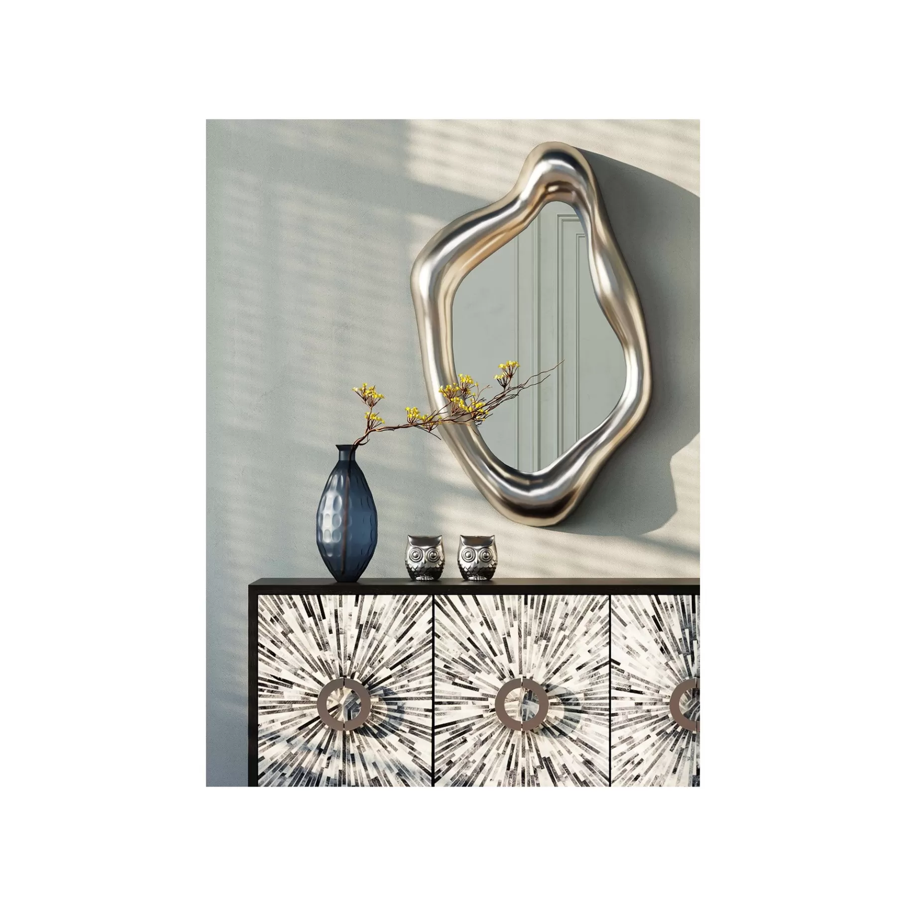 Shop Miroir Hologram 117x68cm Argenté Miroir