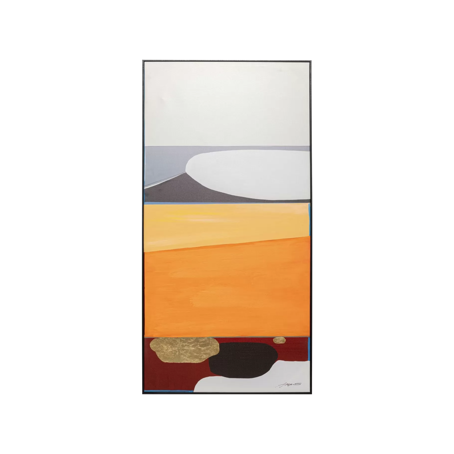 Cheap Peinture Frame Abstract Shapes Orange 73x143cm Tableau