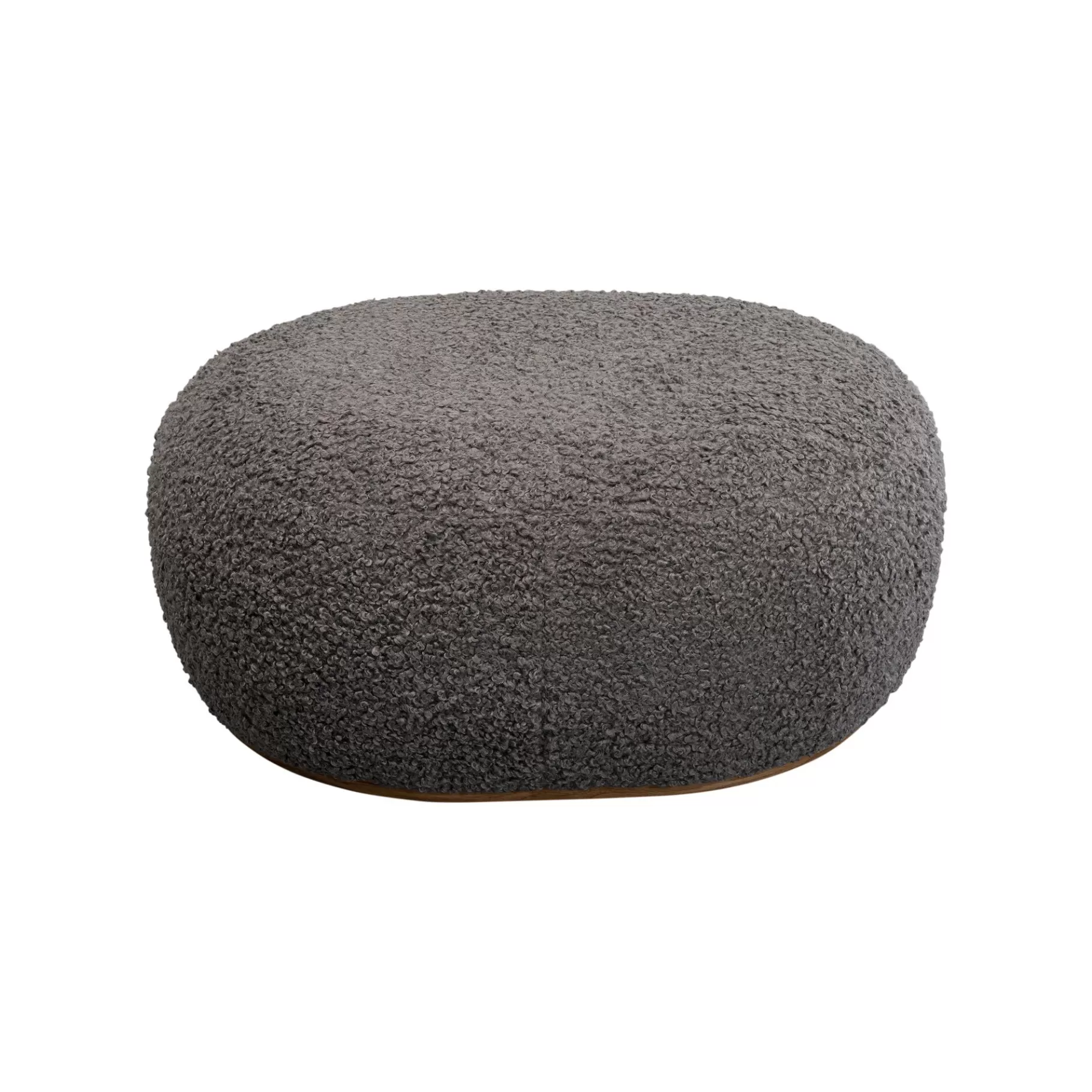 Store Pouf Pebble Boucle 81cm Gris Tabouret & Pouf