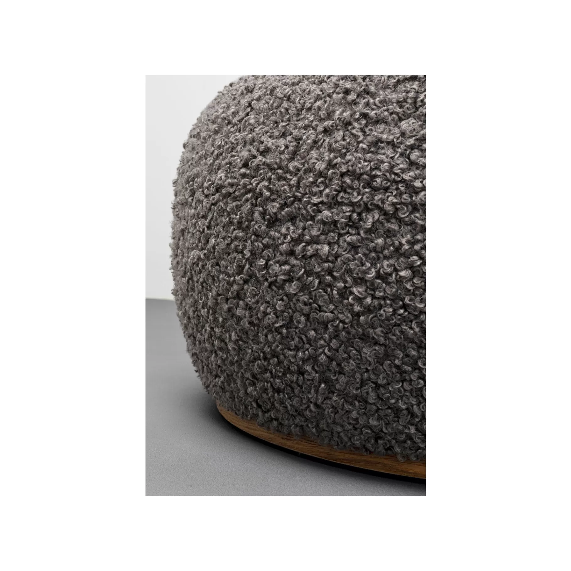 Store Pouf Pebble Boucle 81cm Gris Tabouret & Pouf