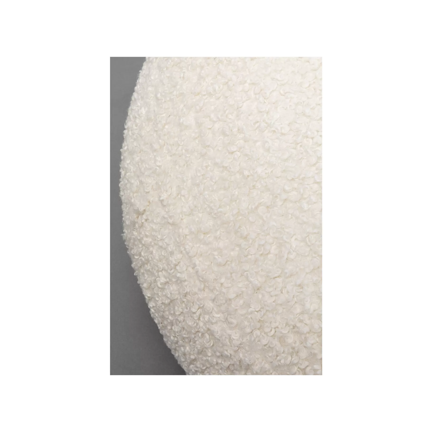 Online Pouf Pebble Boucle Blanc Tabouret & Pouf