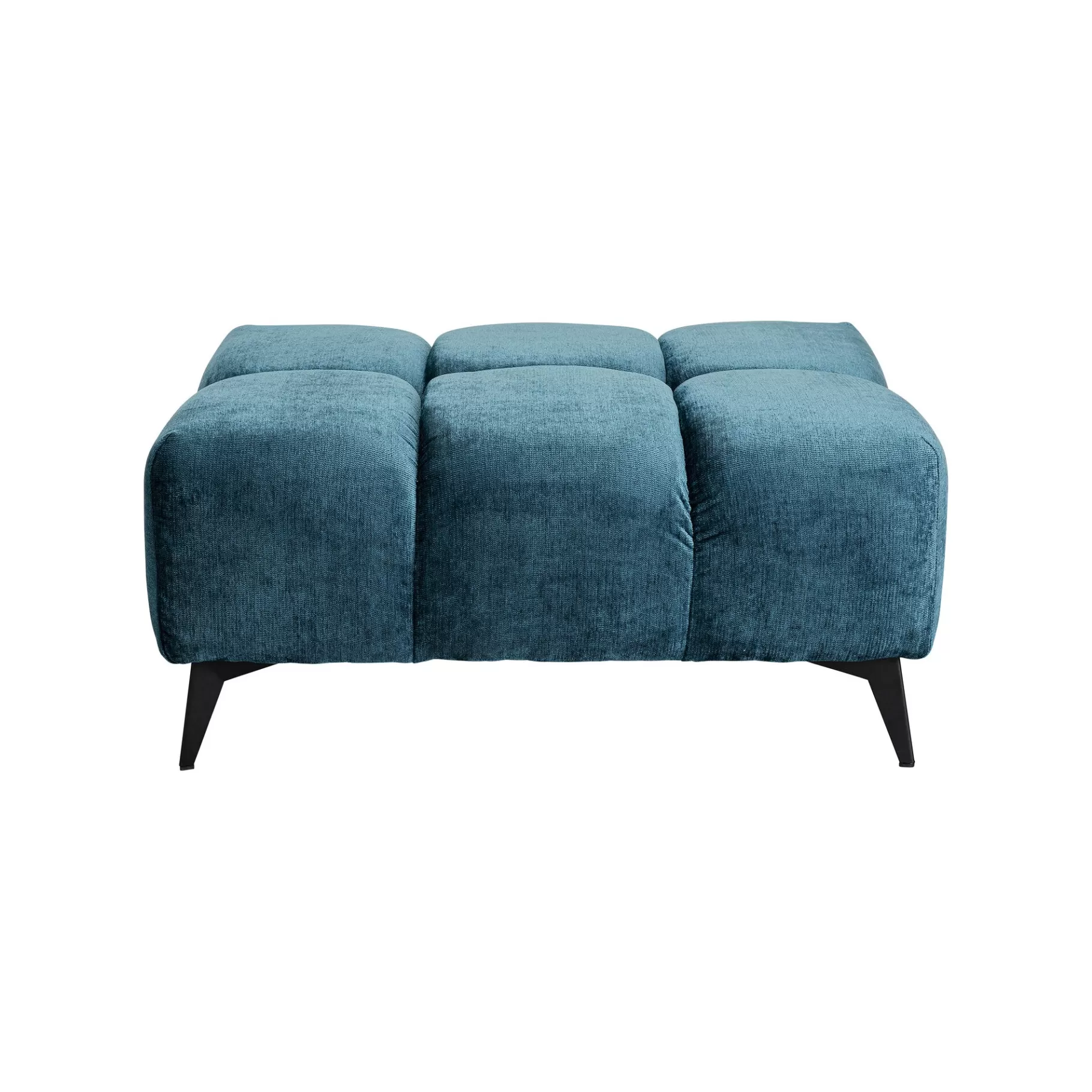 Sale Repose-pieds Nia Velours Bleu Tabouret & Pouf