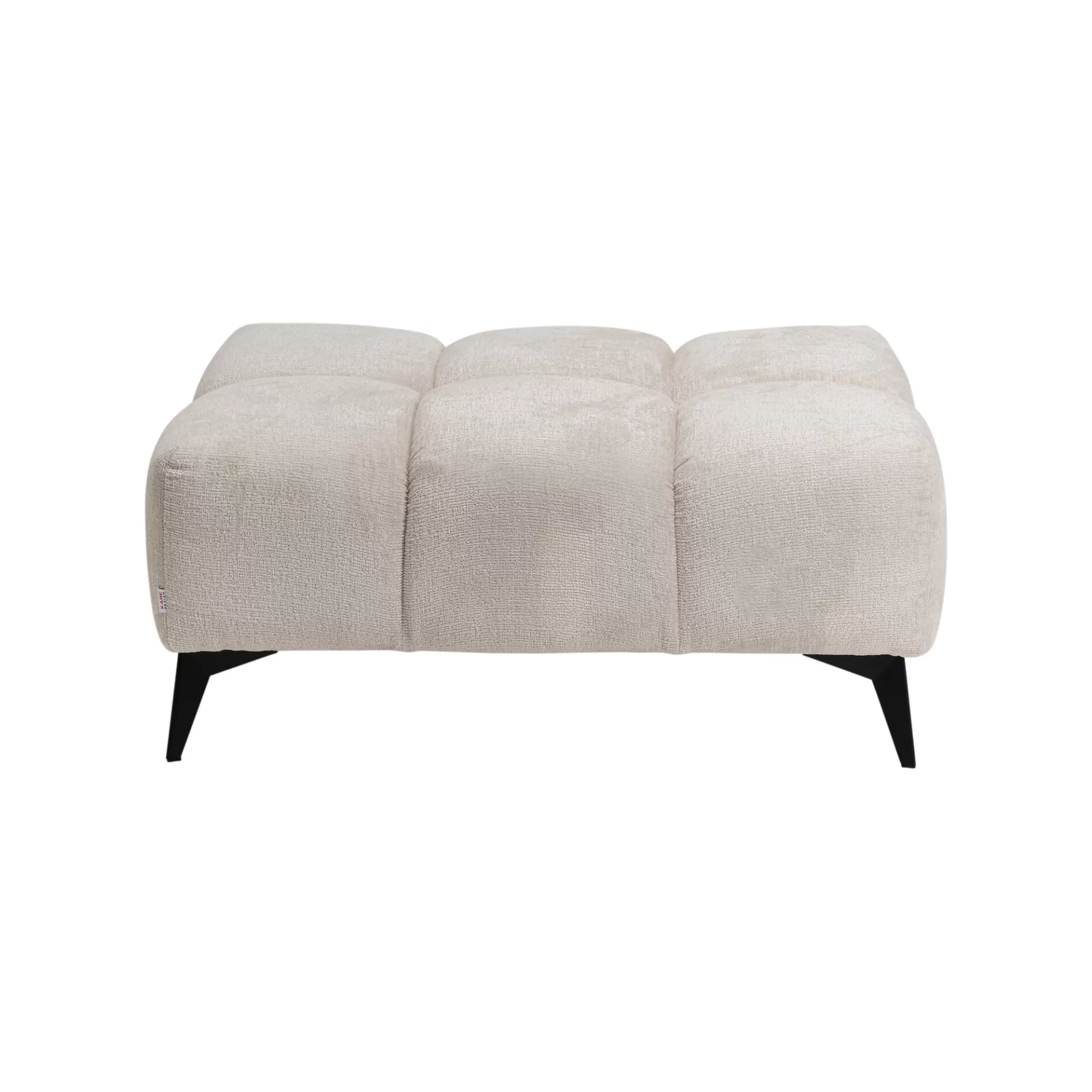 Fashion Repose-pieds Nia Velours Crème Tabouret & Pouf