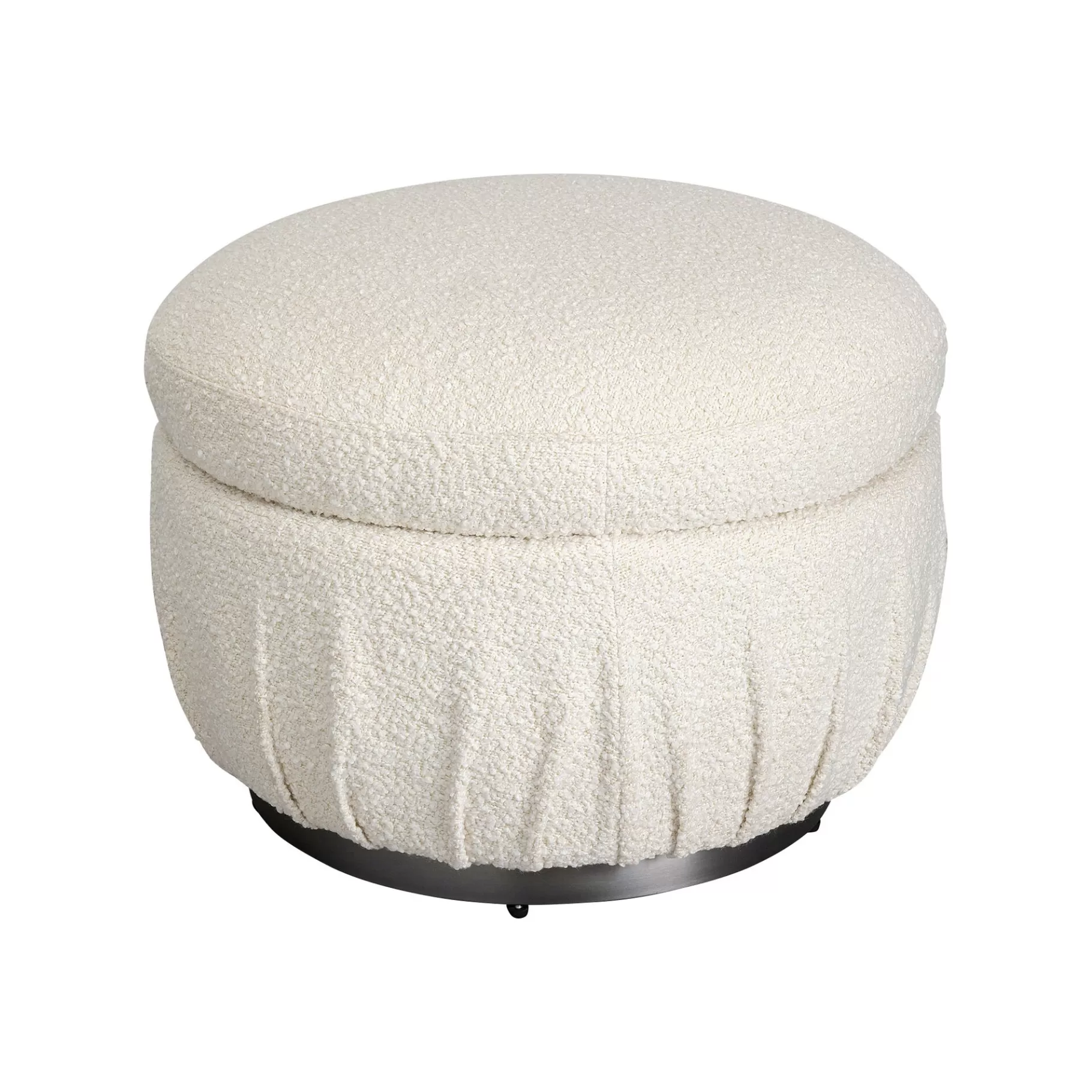 Shop Repose-pieds Nube Boucle Crème Tabouret & Pouf