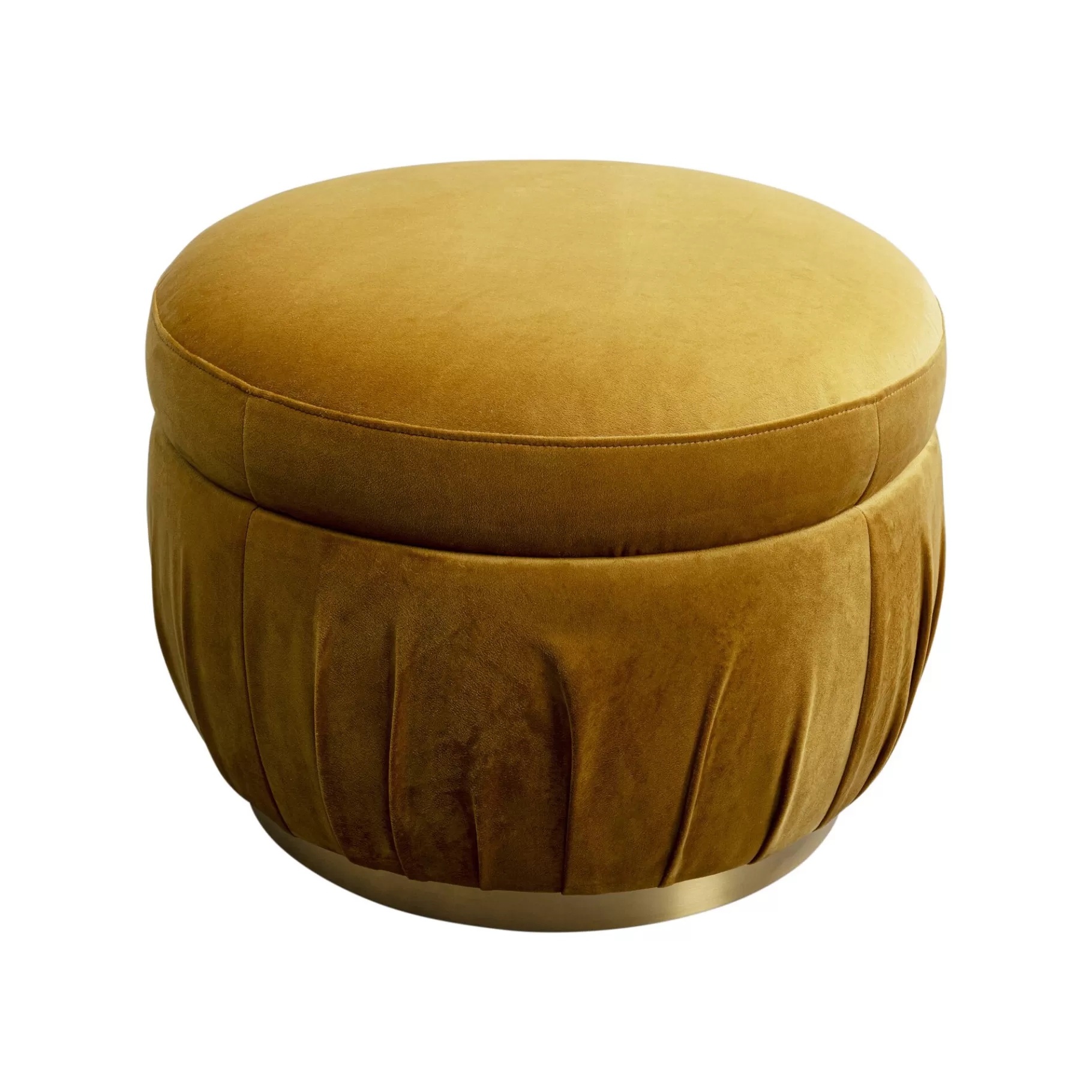 Flash Sale Repose-pieds Nube Velours Jaune Tabouret & Pouf