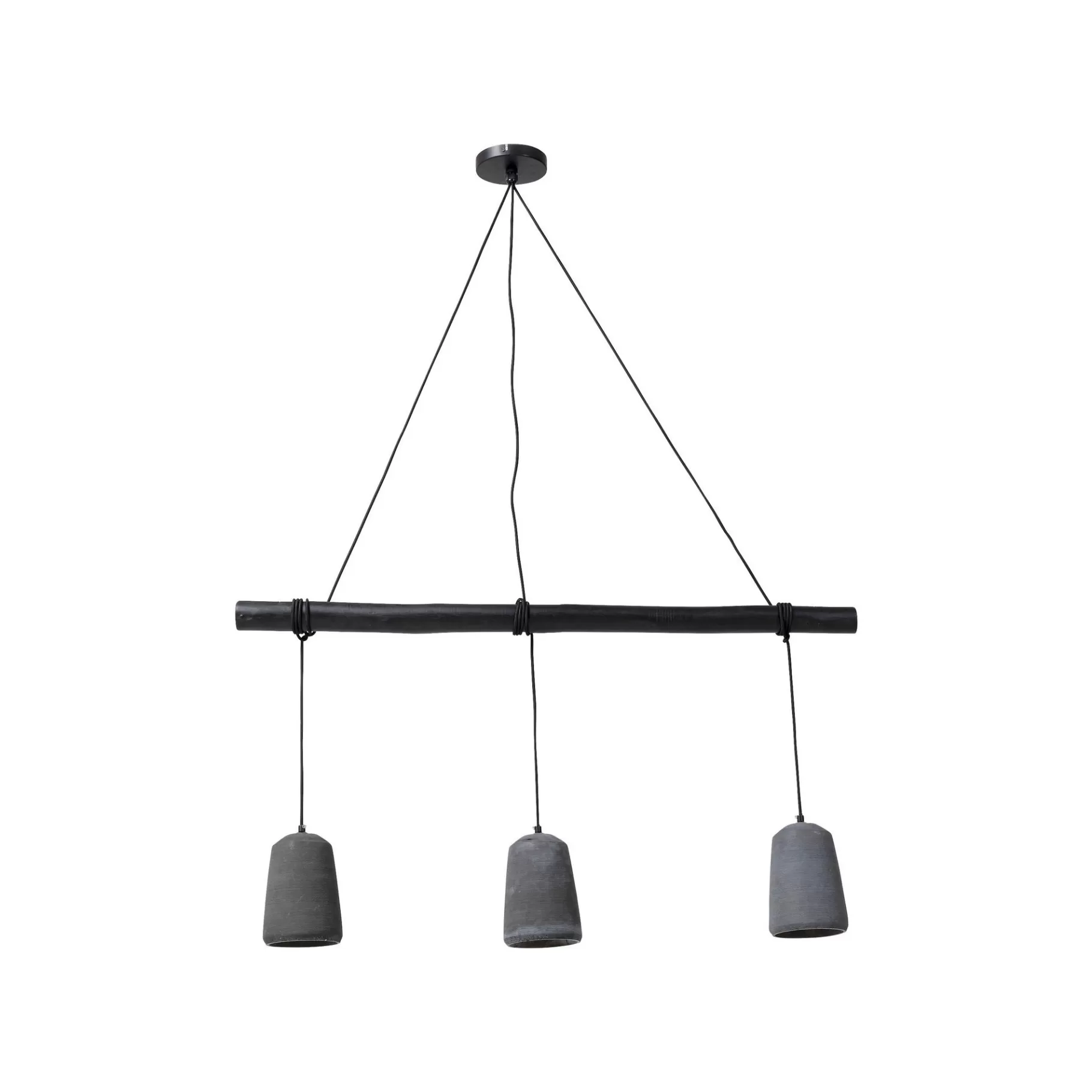 Clearance Suspension Dining Concrete 3 Noire Lustre & Suspension