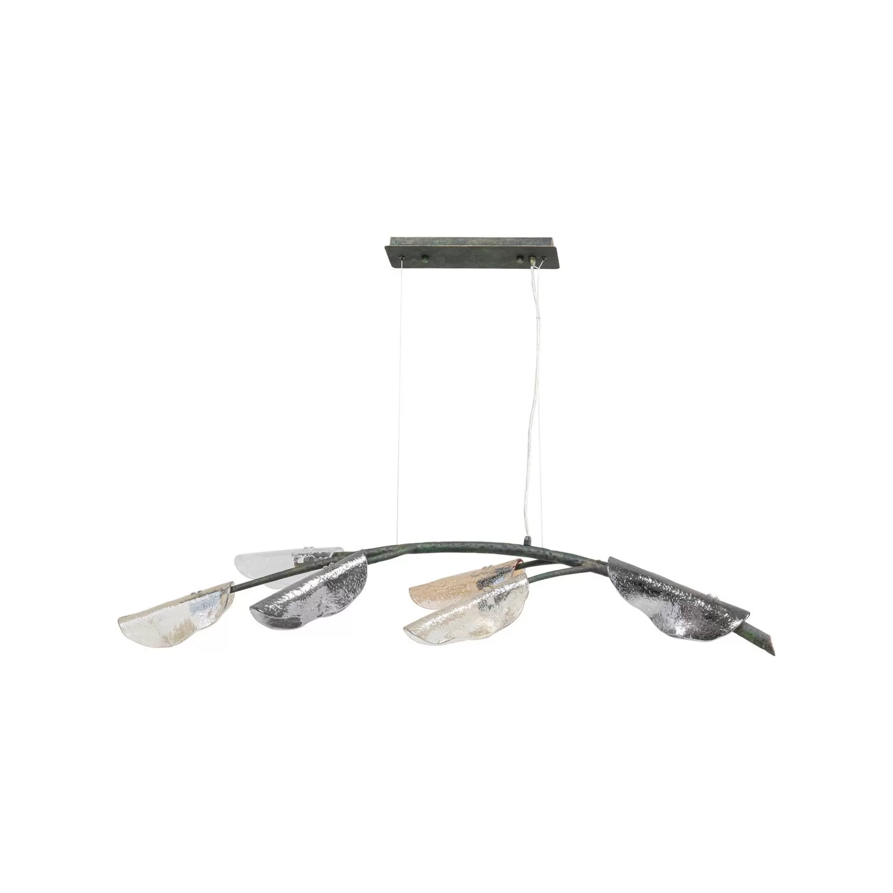 Fashion Suspension Feuilles Verre Branche Lustre & Suspension