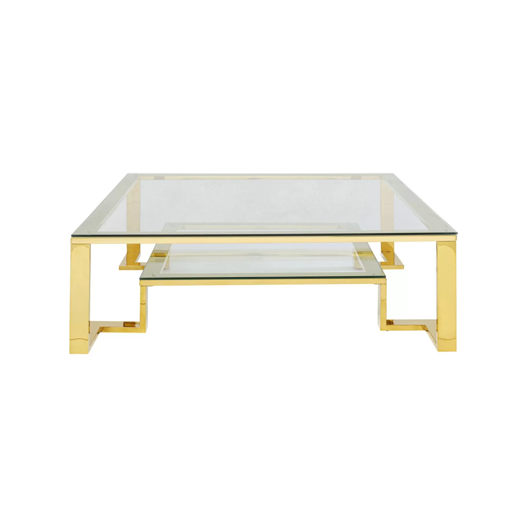 Store Table Basse Rush 120x120cm Dorée Table Basse