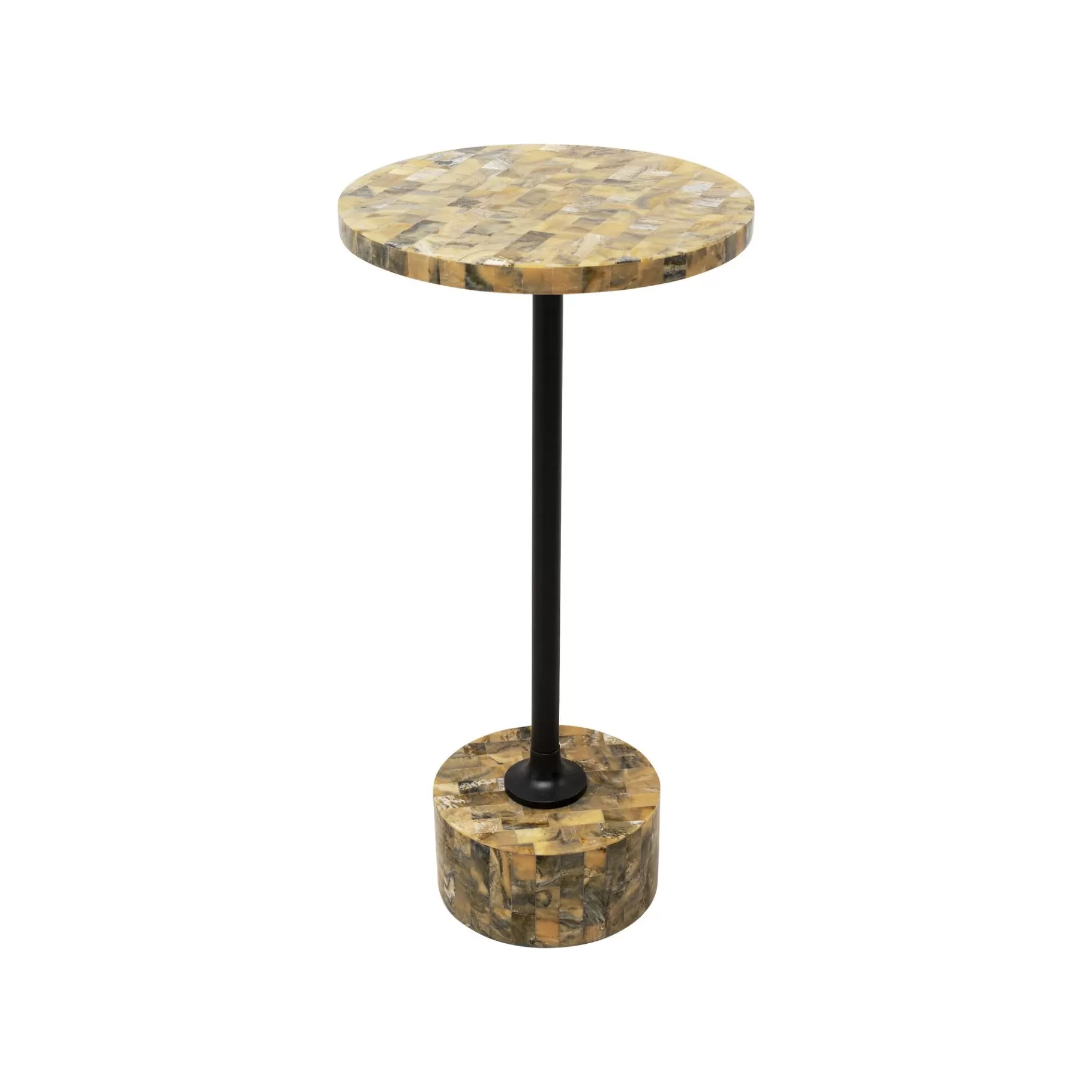 New Table D'appoint Domero Mosaic 25cm Marron Table D'Appoint & De Chevet