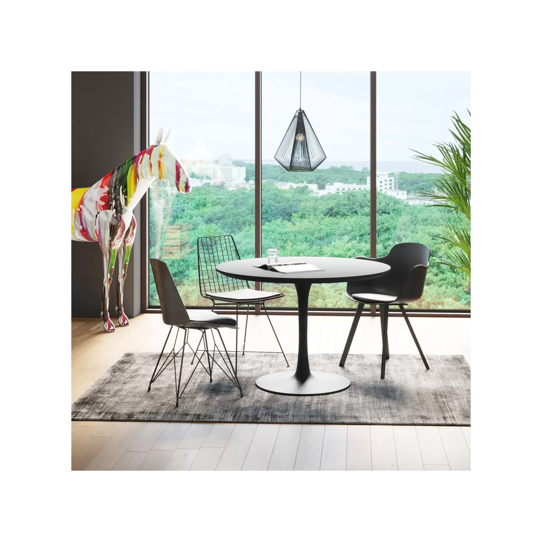 Clearance Table Schickeria 110cm Noire Table