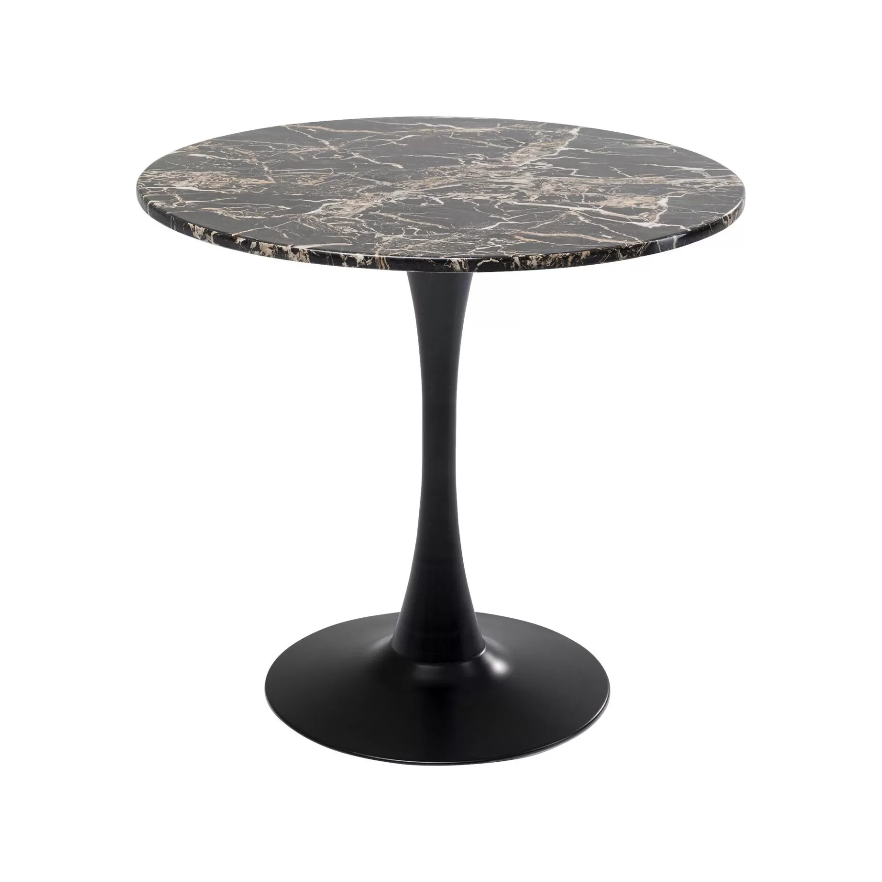 Fashion Table Schickeria 80cm Effet Marbre Noir Table