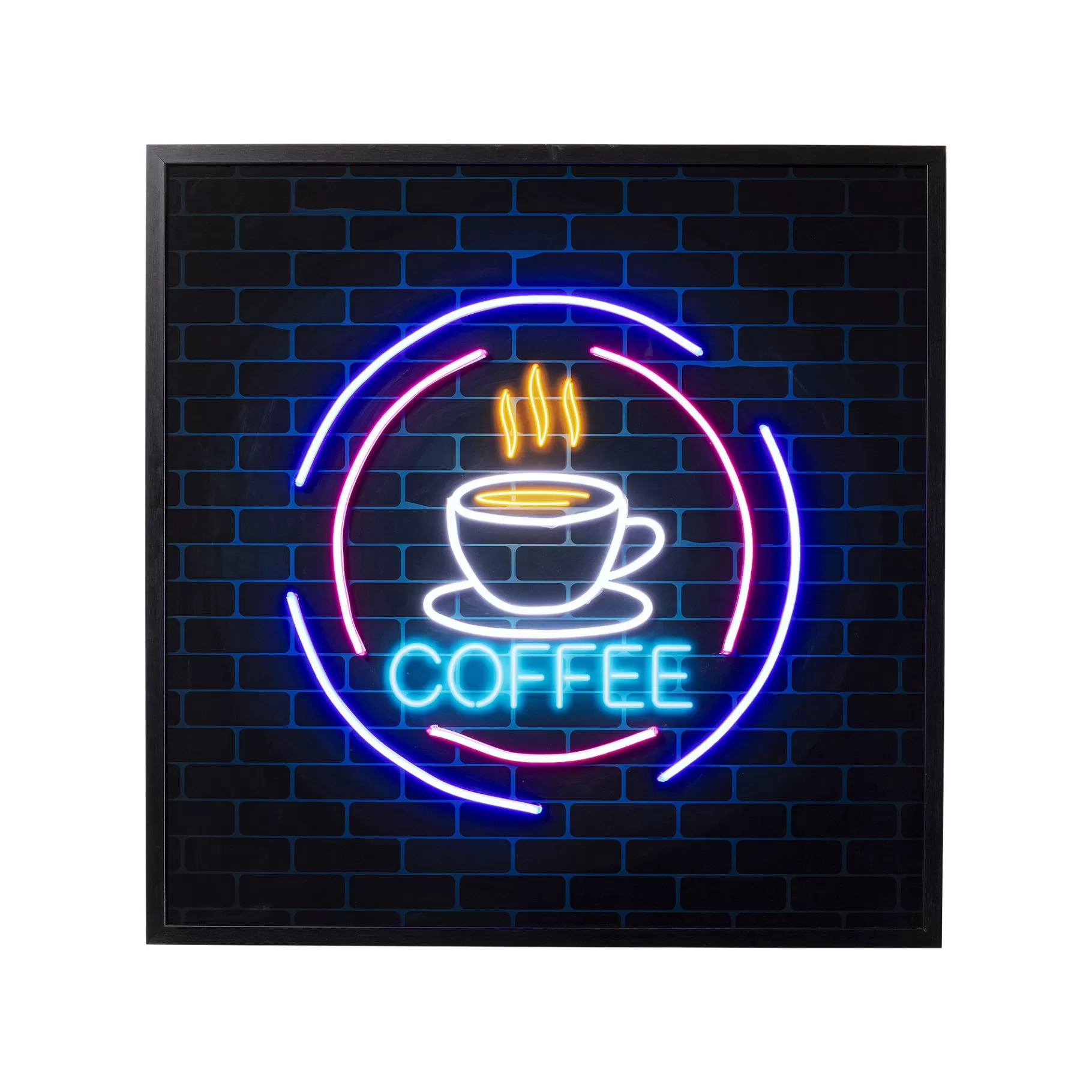 Store Tableau Coffee LED 3D 80x80cm Tableau