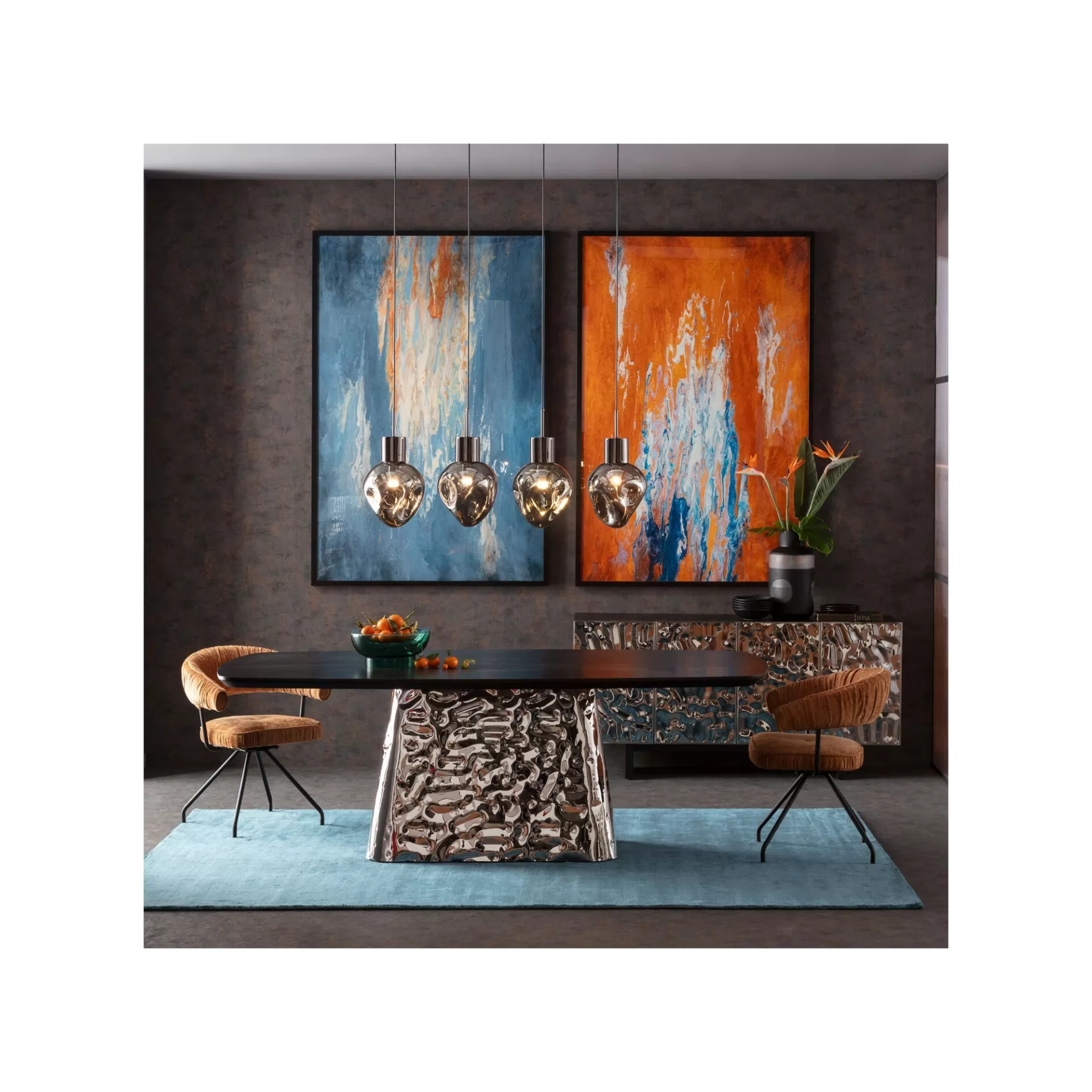 Store Tableau Frame Artistas Bleu 120x180cm Tableau