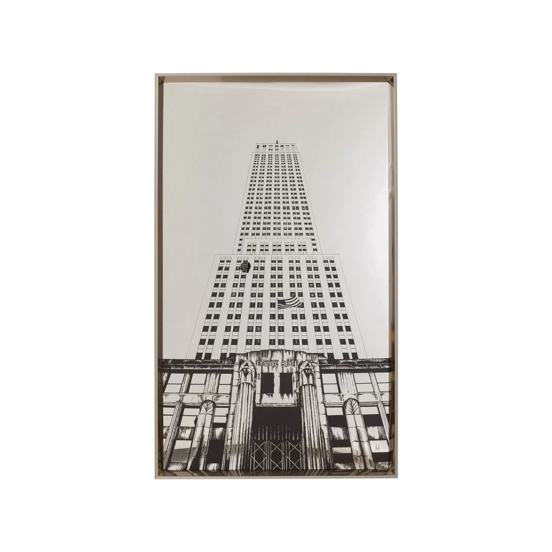 Shop Tableau Miroir Empire State 77x130cm Tableau