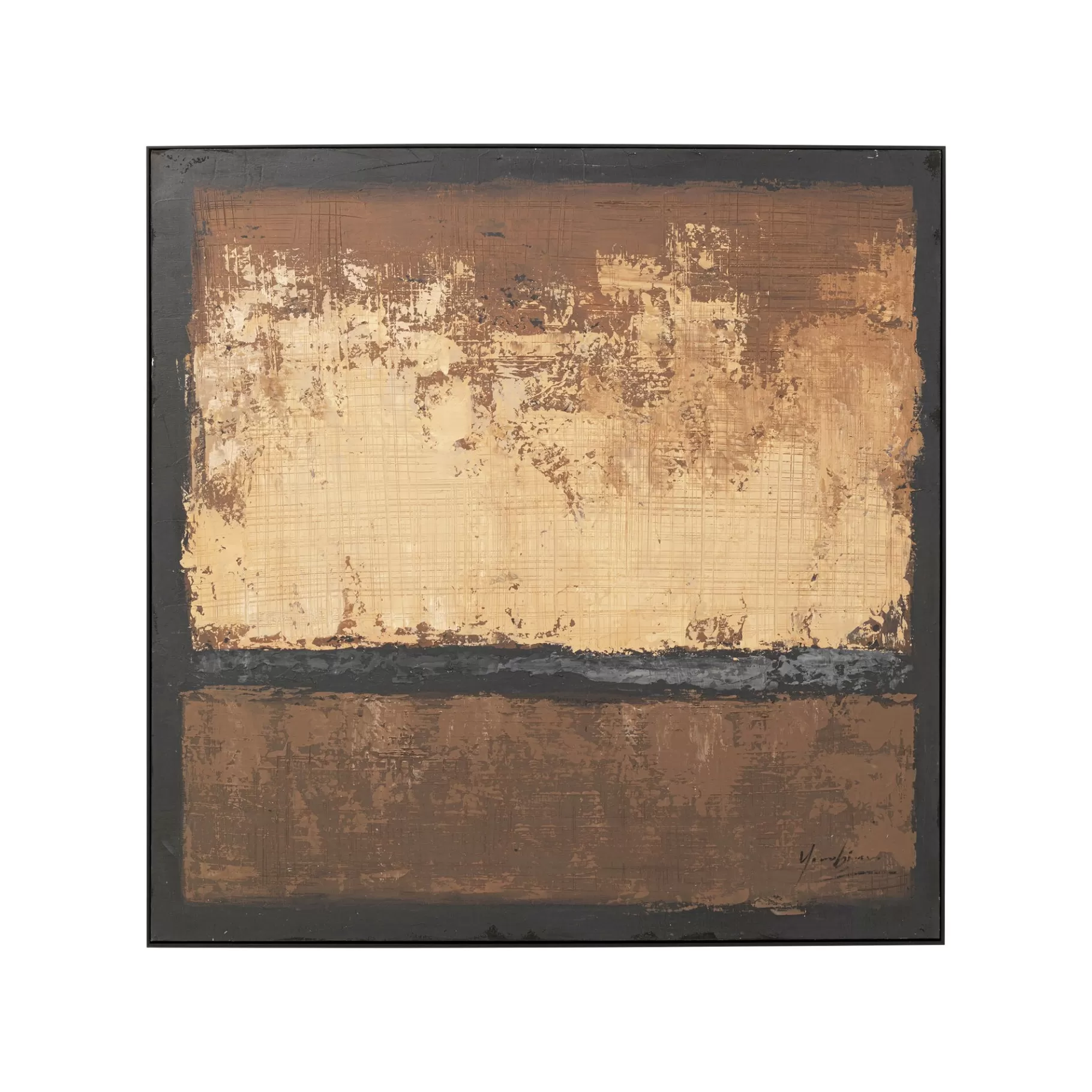 Hot Tableau Silence 120x120cm Marron Tableau