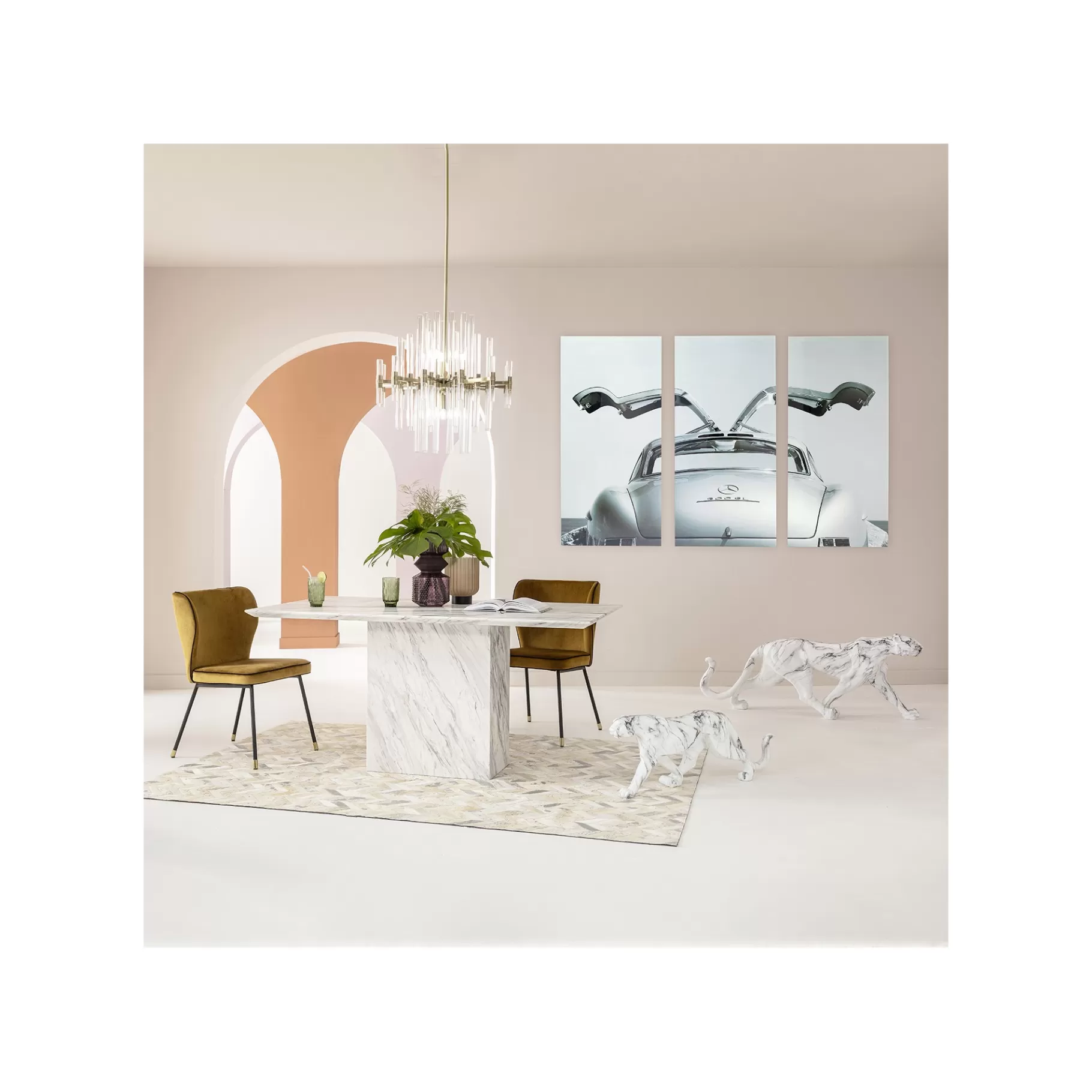 Best Tableaux En Verre Triptychon Voiture 240x160cm Set De 3 Tableau