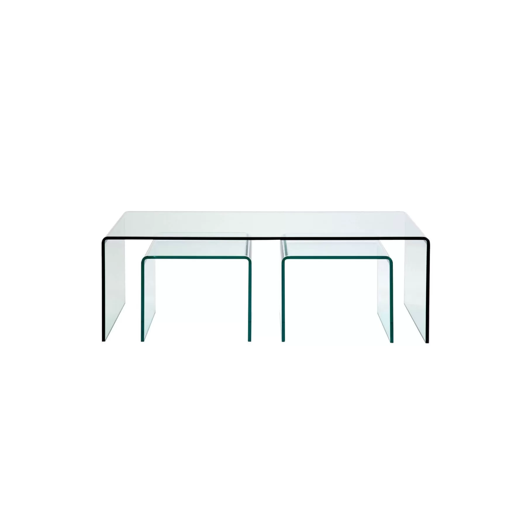 Fashion Tables Basses Visible Clear Set De 3 Table Basse